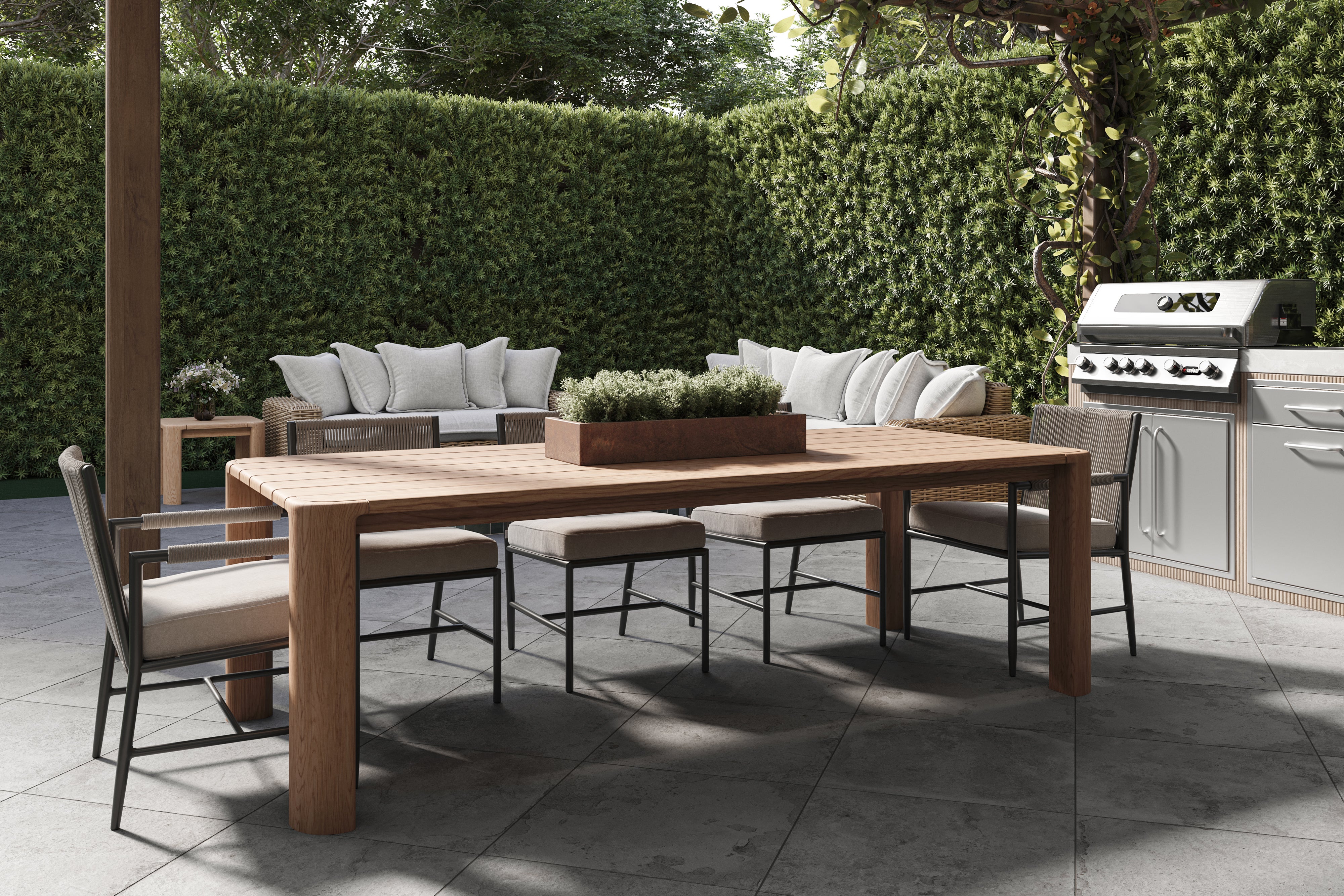Maris Teak Rectangular Dining Table, 96" x 42"