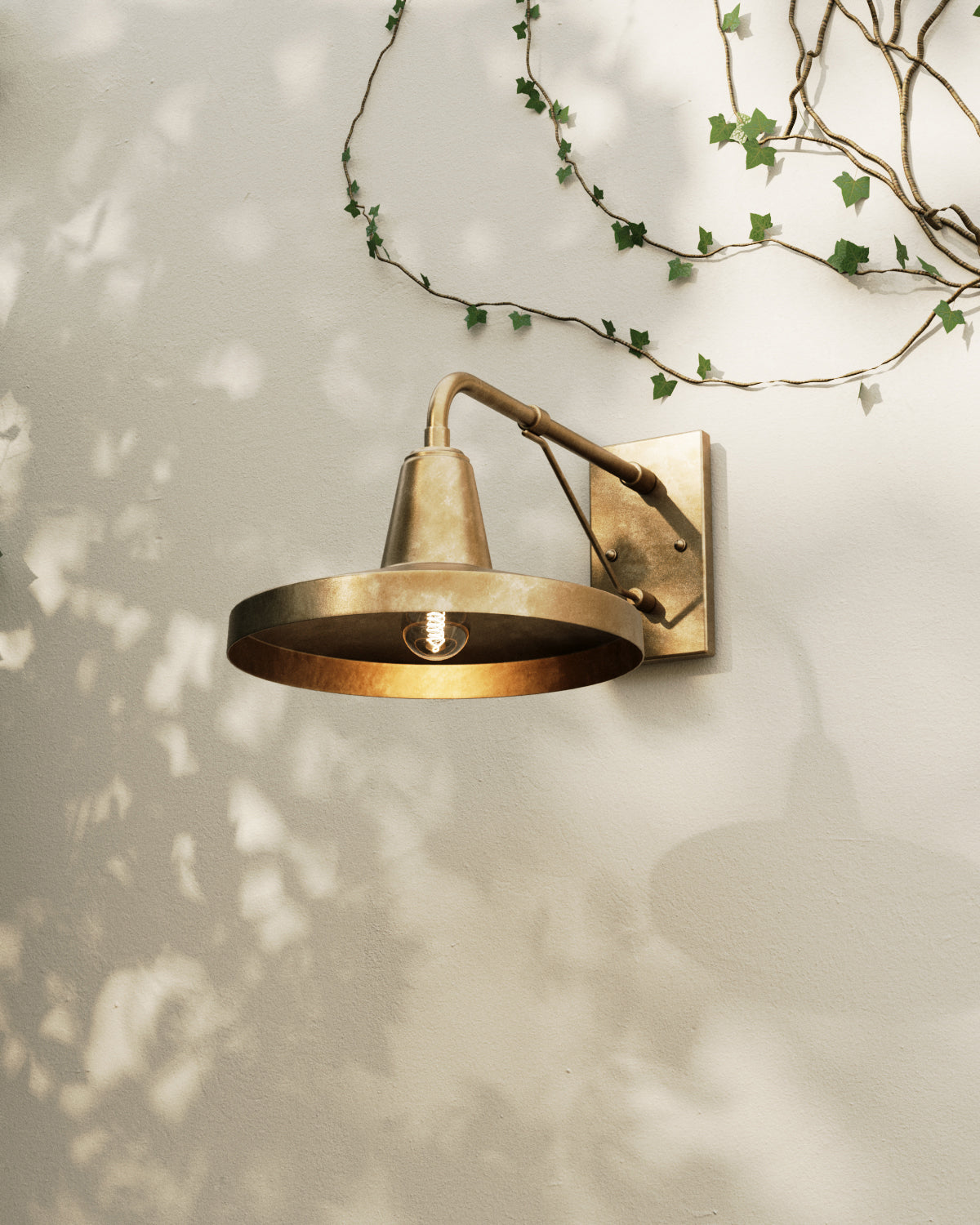 Prescott Outdoor Wall Sconce in Antique Brass