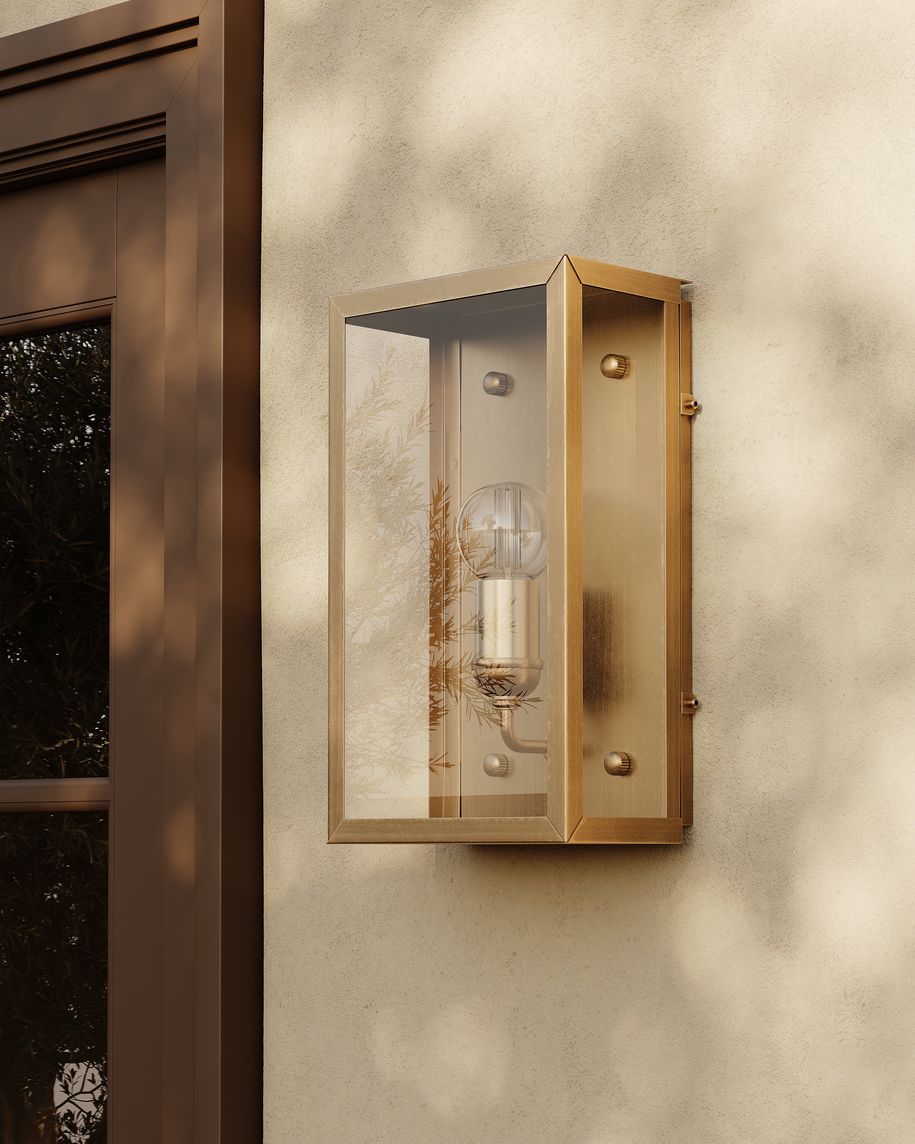 Bracken Outdoor Wall Sconce in Antique Brass