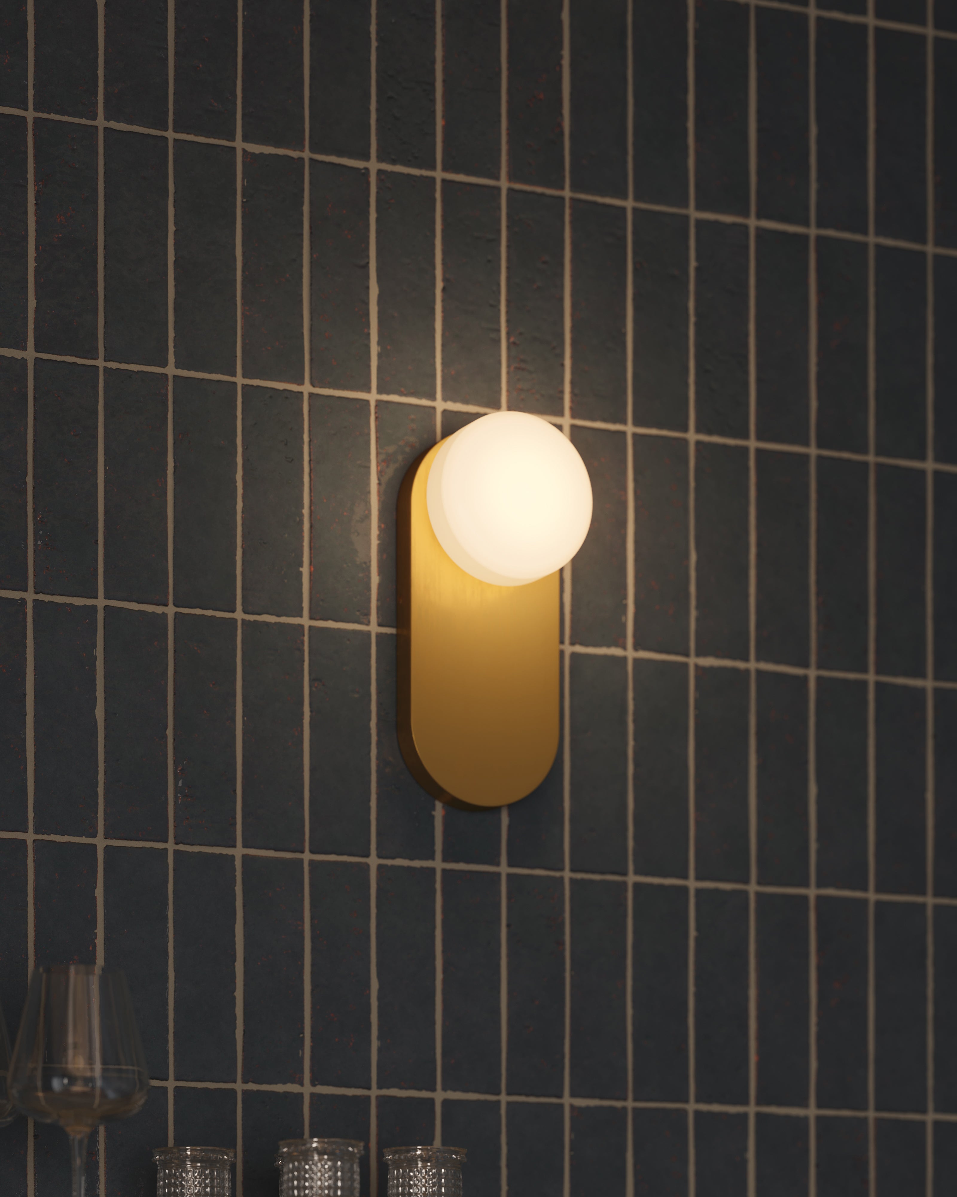 Primm 12" Socket Wall/Vanity Light in Brushed Gold