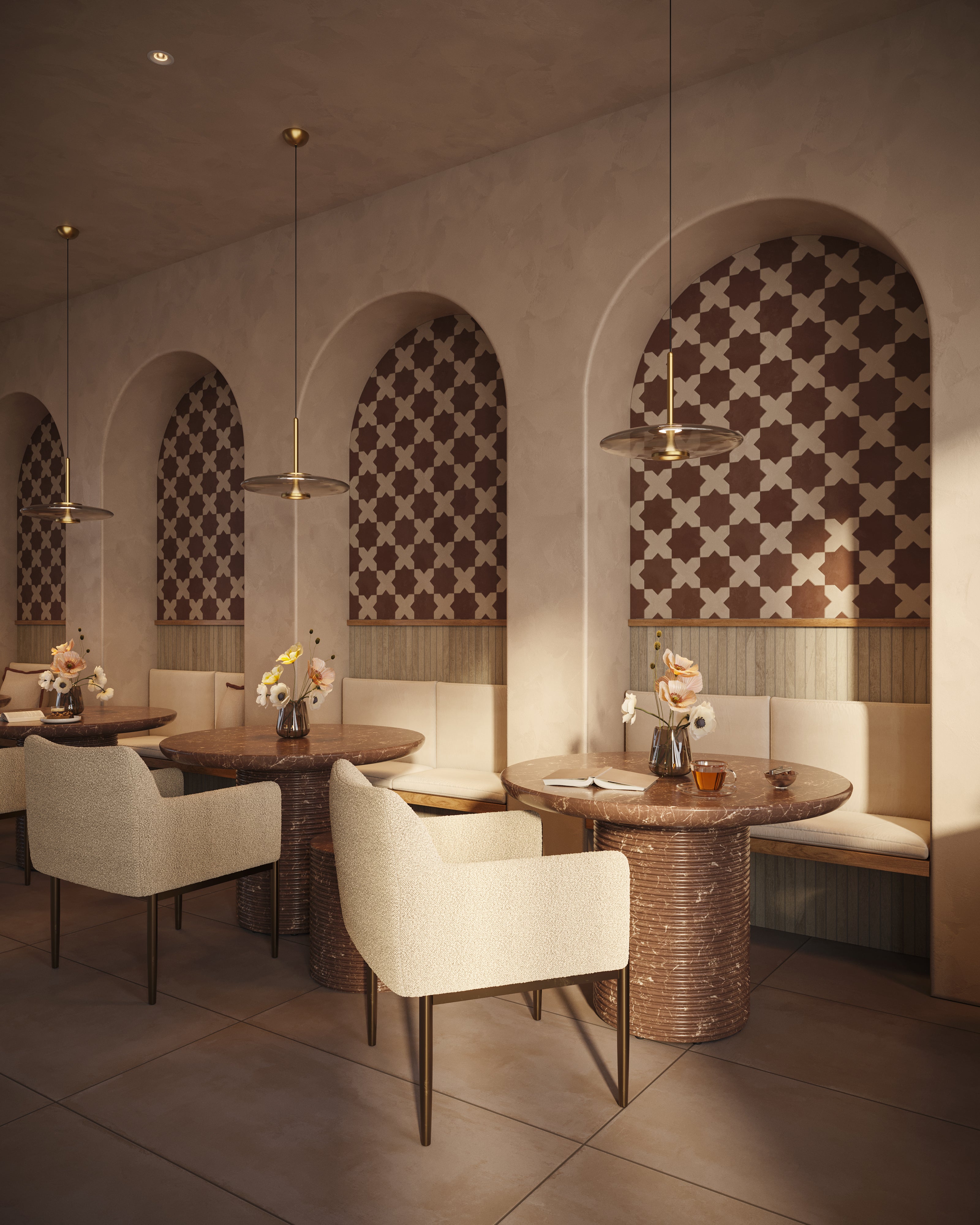 Sandro Outdoor Dining Table in Brown, 43"