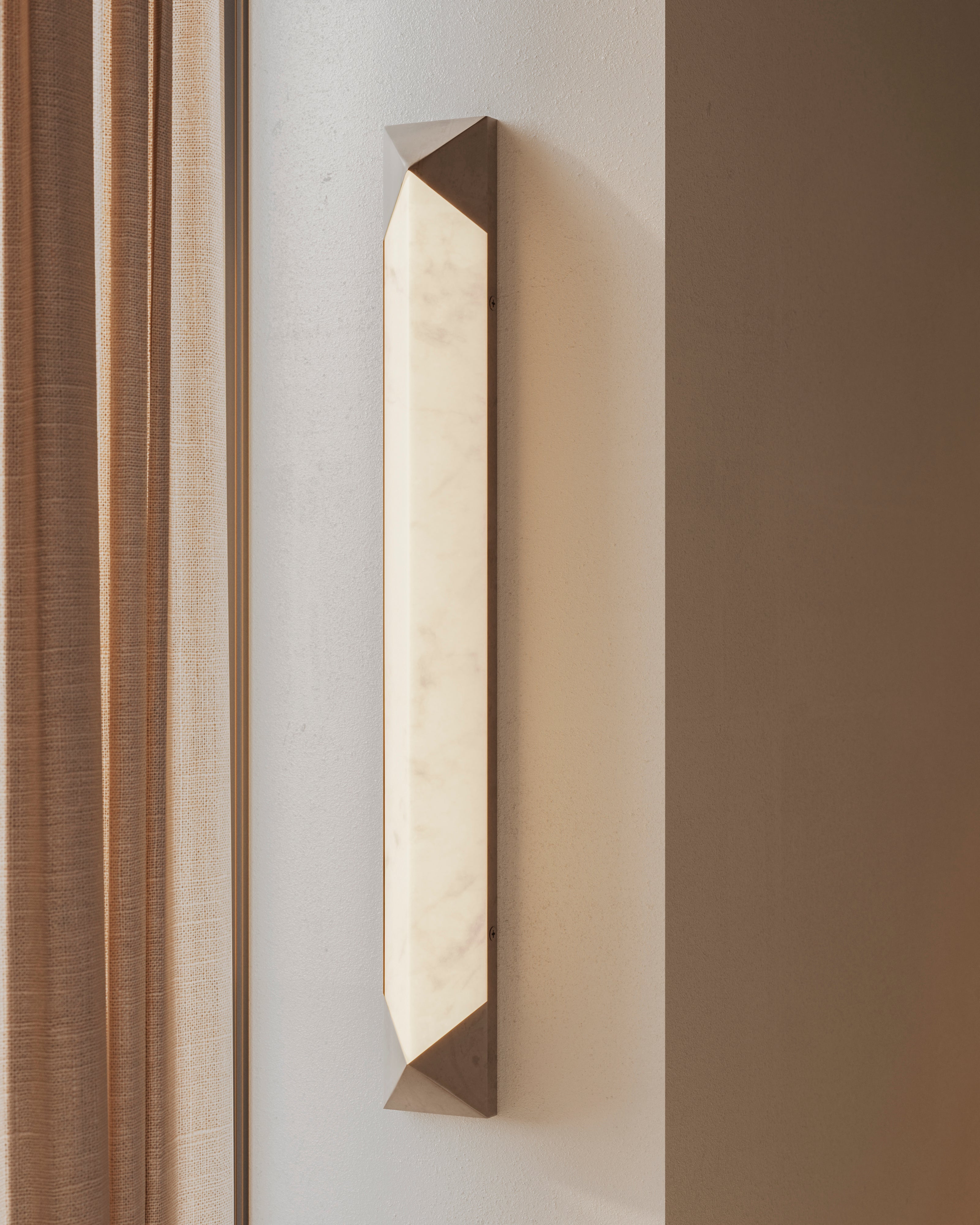 Aleece 25" LED Wall/Vanity Light in Polished Nickel/Alabaster