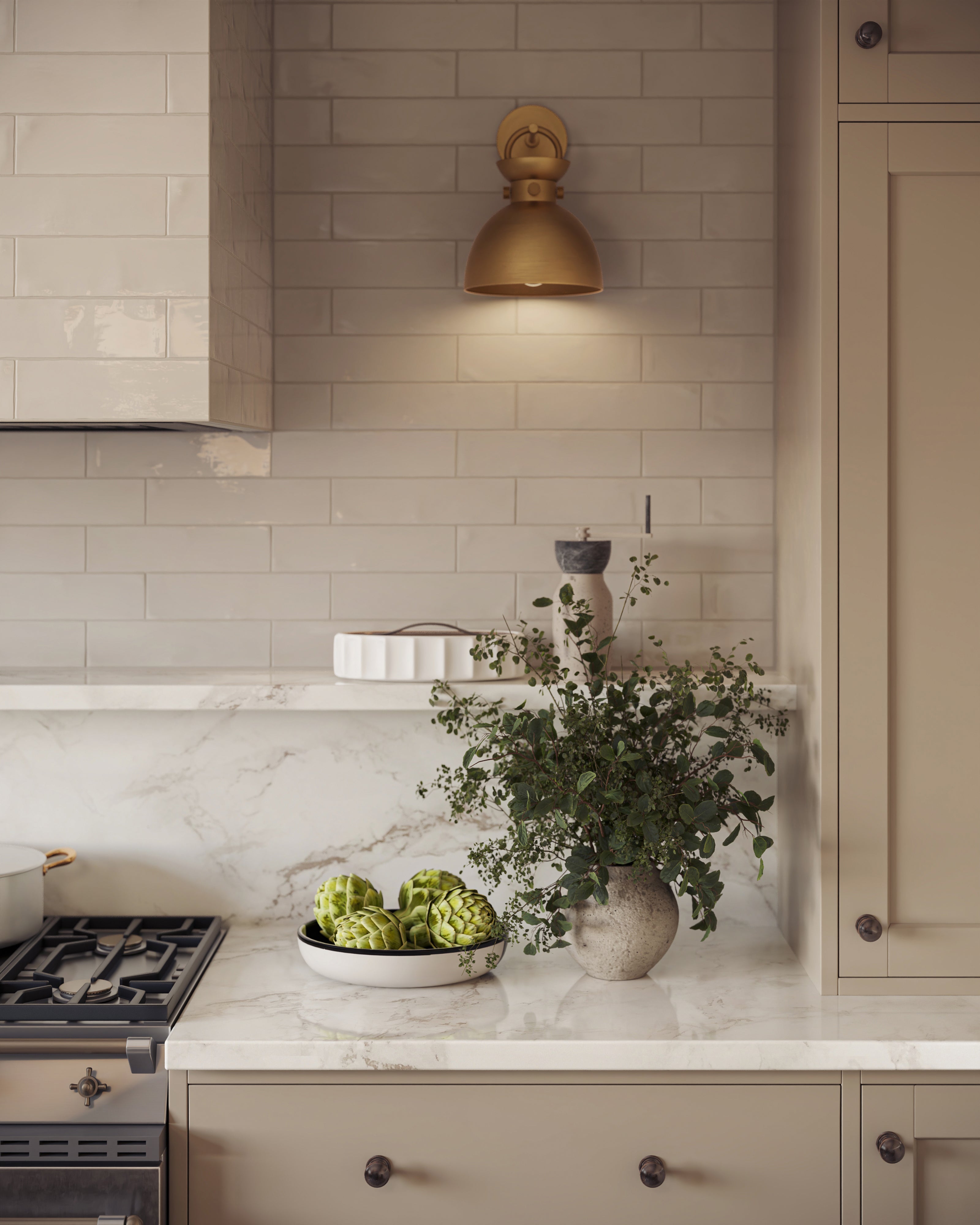 Harper 3x12 Glossy Ceramic Tile in Eggshell