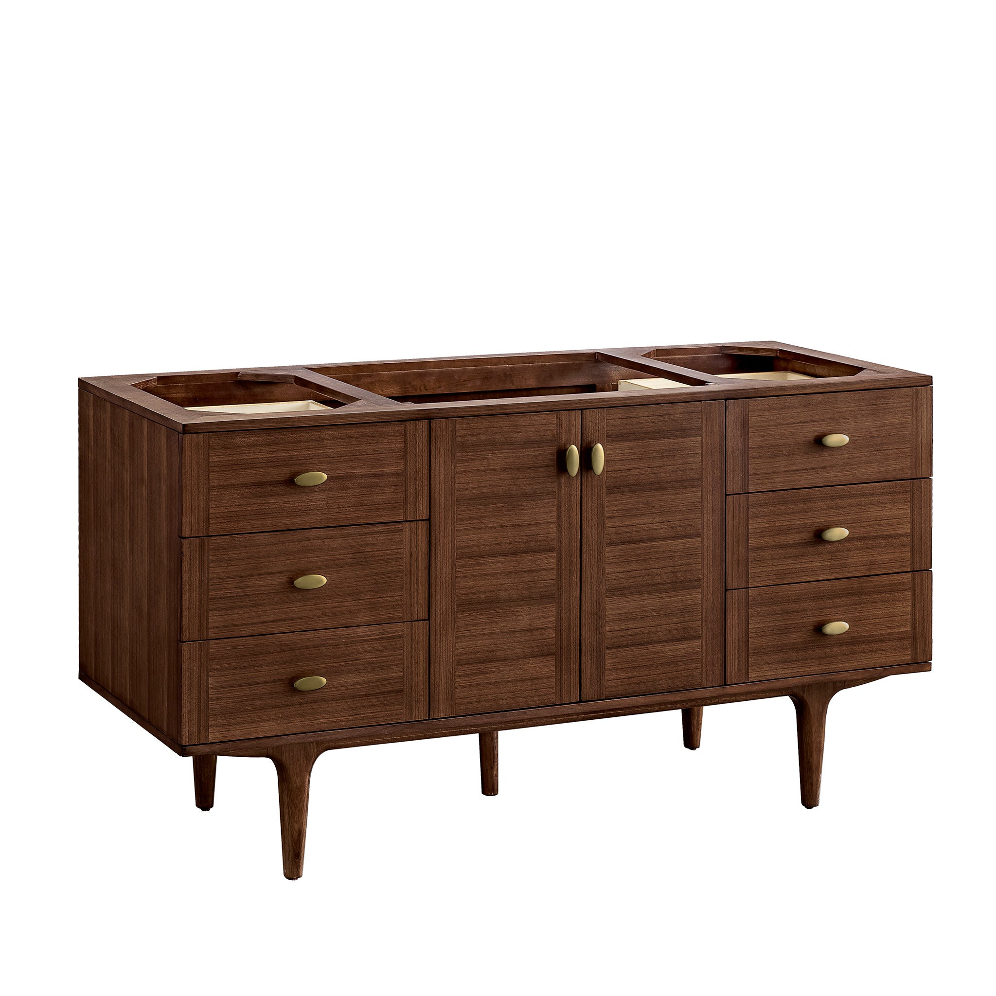 Demi 60" Single Vanity Cabinet in Mid-Century Walnut