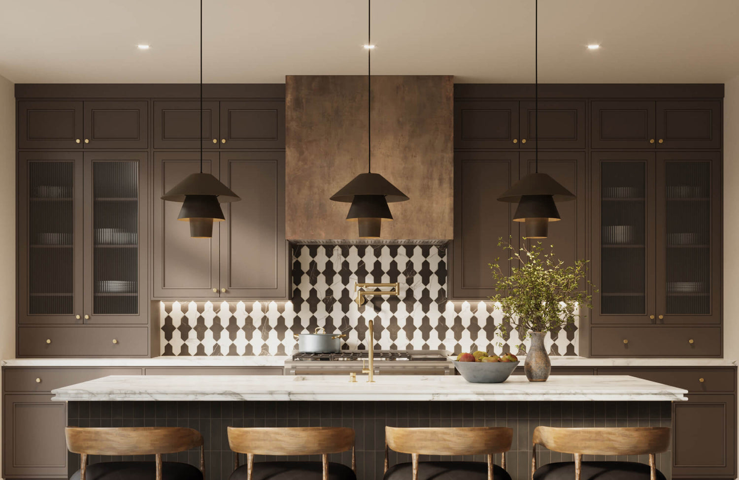 What Is The Ideal Spacing Between Multiple Hanging Lights Over A Kitch, image size:1500x975