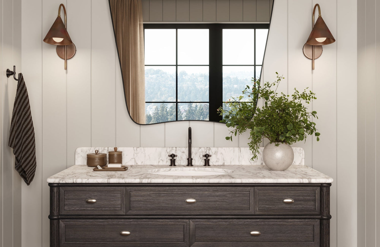 What To Use As A Backsplash For A Bathroom Vanity?, image size:1500x975