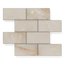 Astrid 3x6 Matte Porcelain Mosaic Tile in Sand, showcasing warm beige tones with subtle veining for elegant interiors.