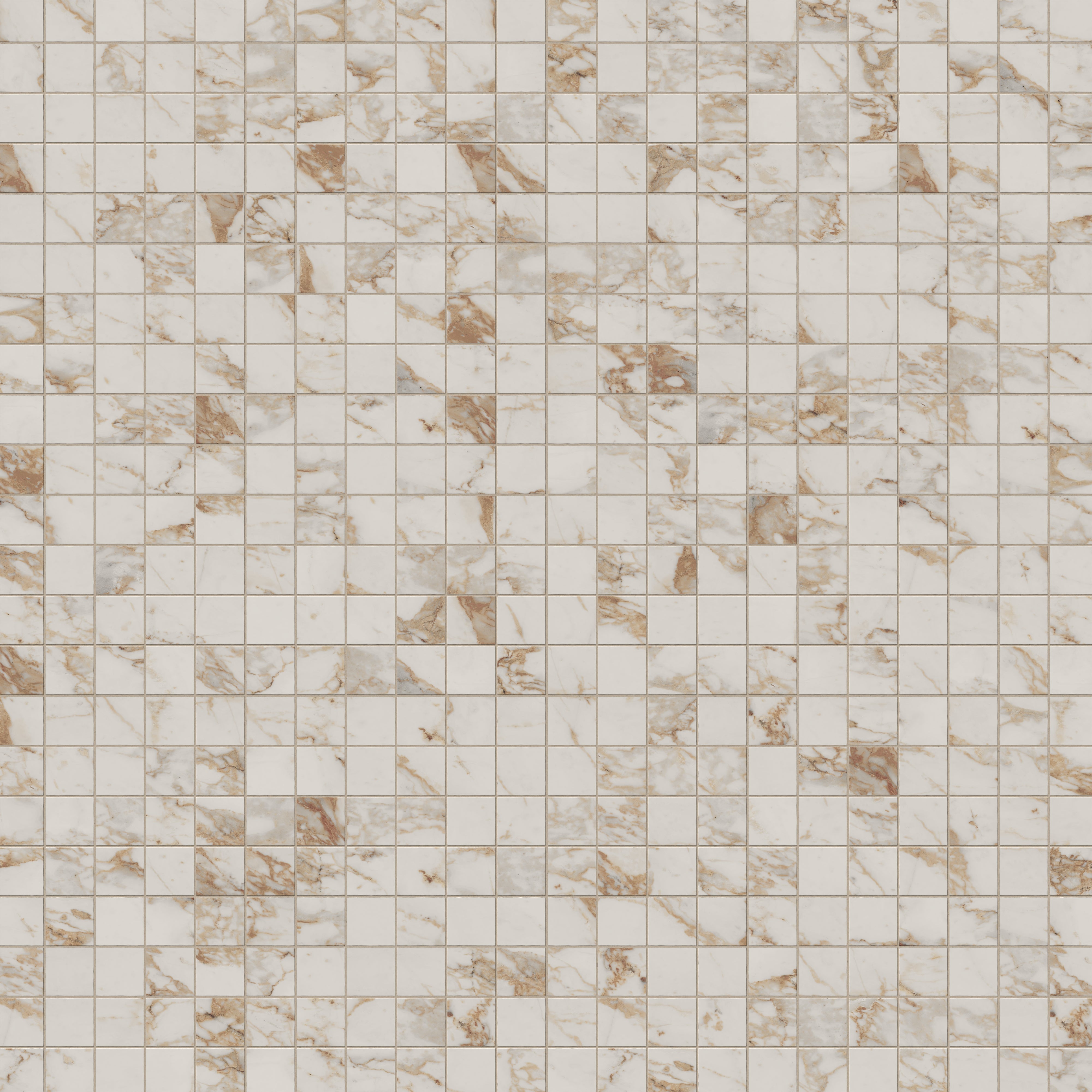Giada 2x2 Matte Porcelain Mosaic Tile in Calacatta Gold