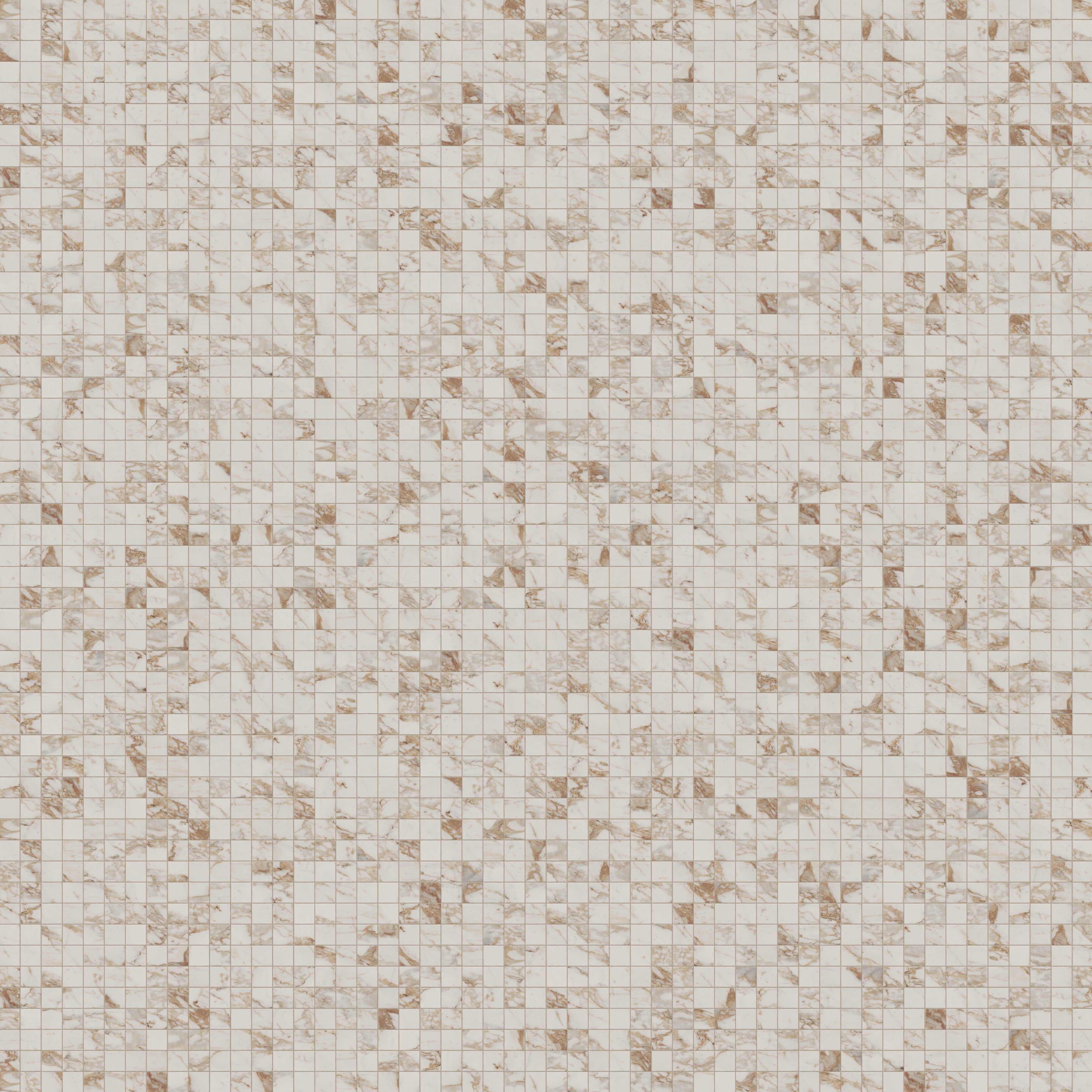 Giada 2x2 Matte Porcelain Mosaic Tile in Calacatta Gold