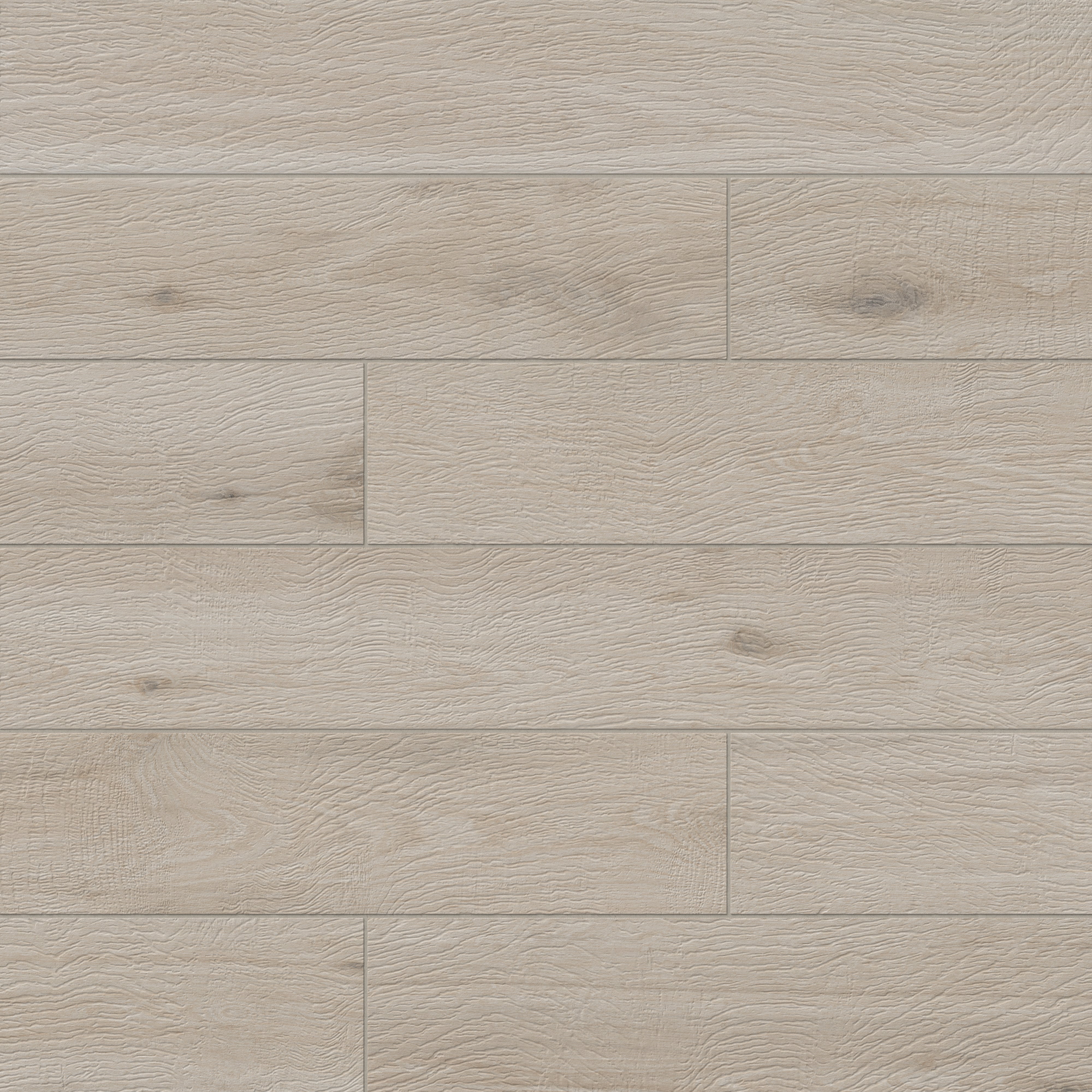 Close-up view of Preston's wood-look porcelain plank in the delicate and light Poplar hue, capturing the authentic grain and subtlety of its shade.