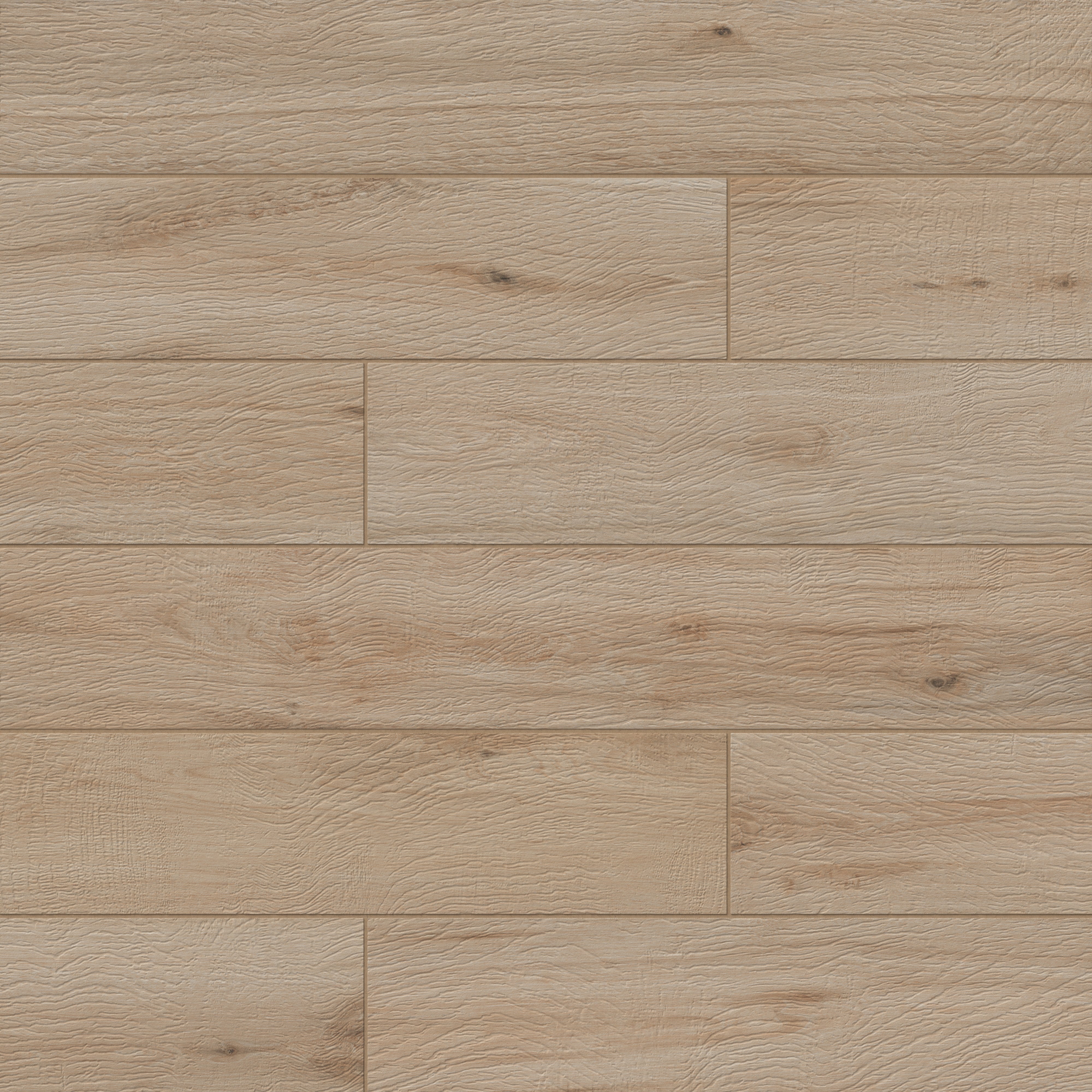 etailed perspective of Preston's wood-inspired porcelain plank in the light Birch tone, showcasing its natural elegance.
