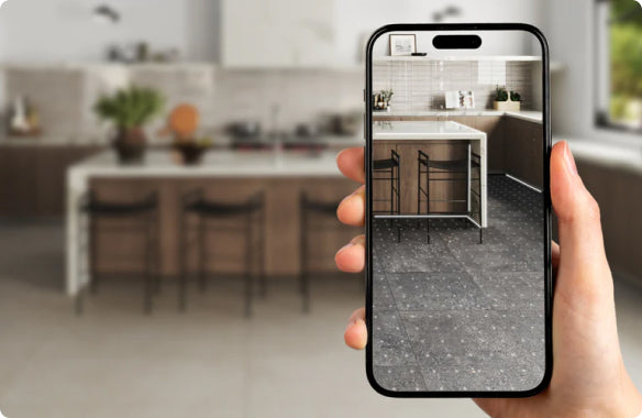 Experience tiles in your space with Edward Martin's AR Feature. Try it now for a realistic and immersive preview!