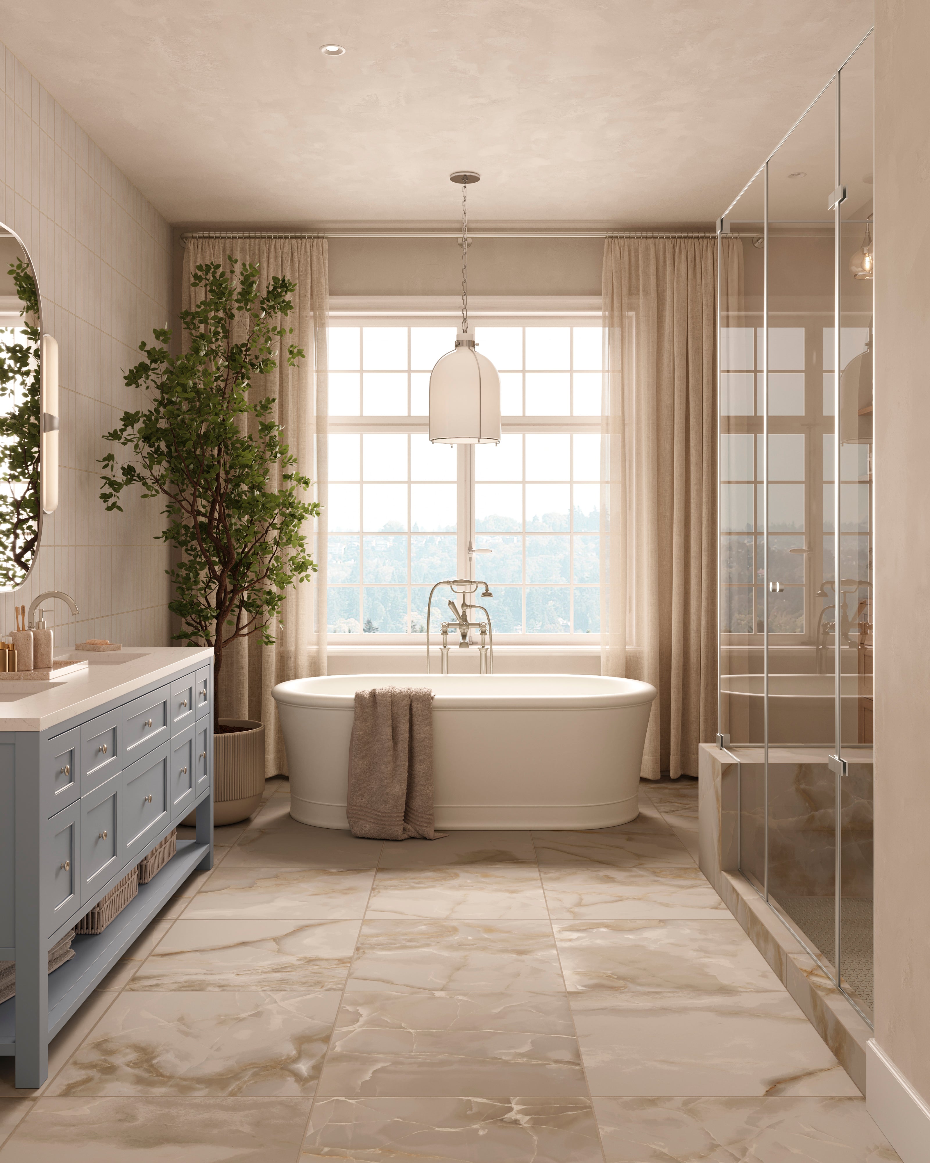 Astrid 24 x 24 Matte Porcelain Tile in Beige