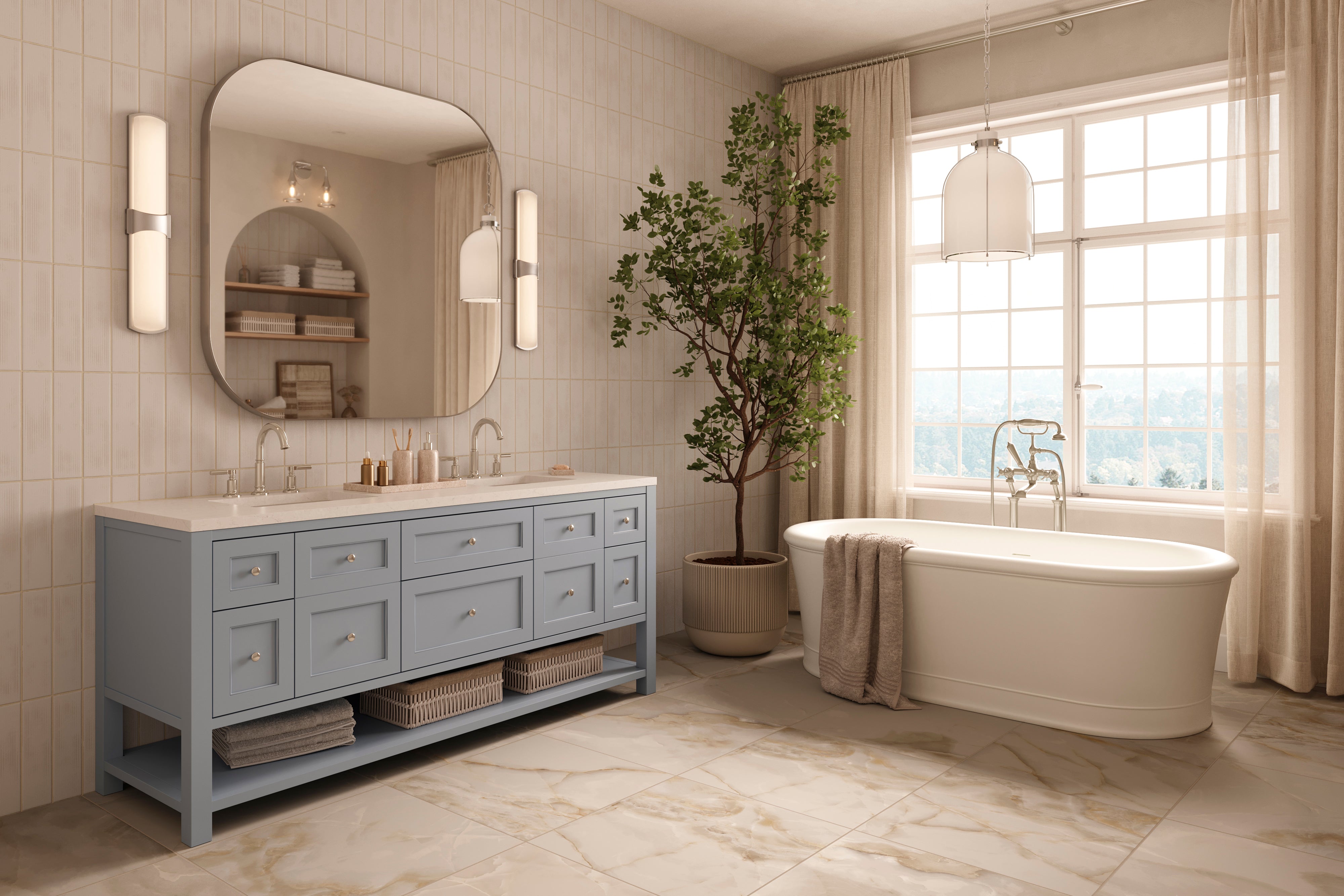 Astrid 24 x 24 Matte Porcelain Tile in Beige