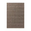 Textured woven rug design with fine linear strokes in layered brown tones, accented by subtle light gray and dark brown lines that form a soft, hand-drawn grid pattern with natural depth and movement.