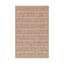 Indoor/Outdoor rug with beige, brown, and red-leaning tones, featuring a soft honeycomb pattern and horizontal stripe detailing for subtle visual texture.