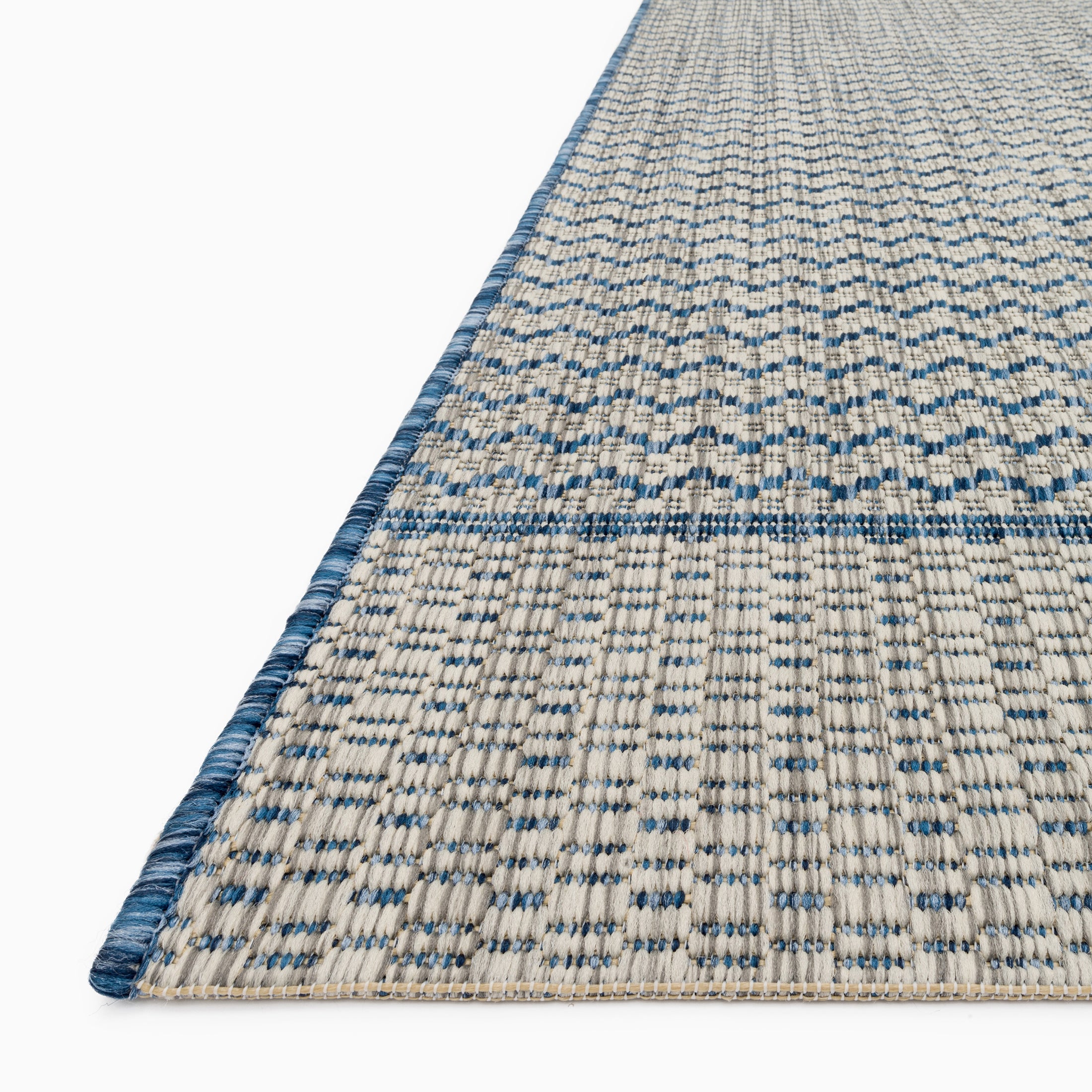 Marroway Indoor/Outdoor Rug in Grey / Blue, 7'10" x 10'9"