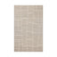 Hand-loomed from a GoodWeave-certified wool-cotton blend, this rug features a grayish beige surface with subtle rectangular lines formed through a flattened weave.