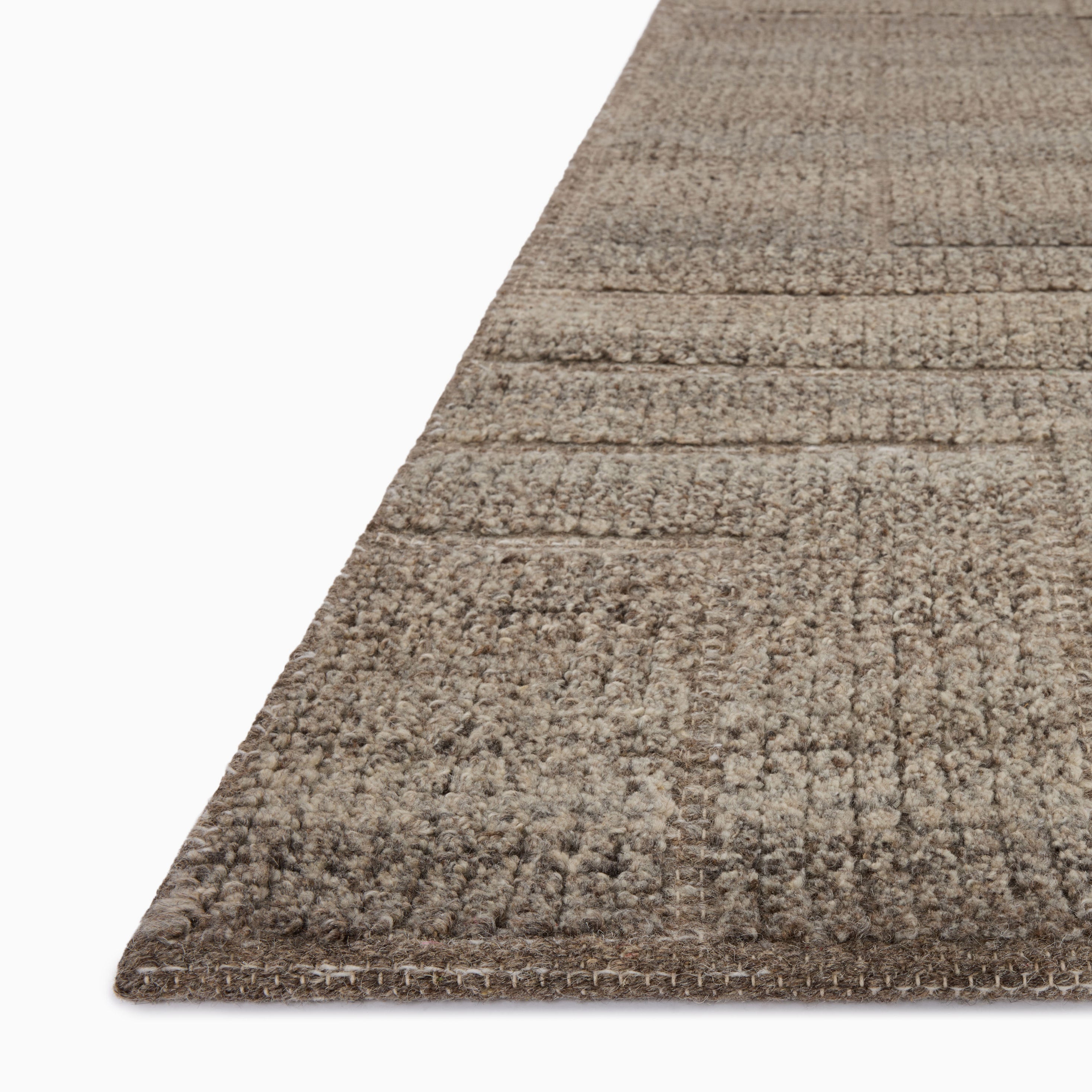 Linton Wool Blend Hand Loomed Rug in Bark, 7'9" x 9'9"