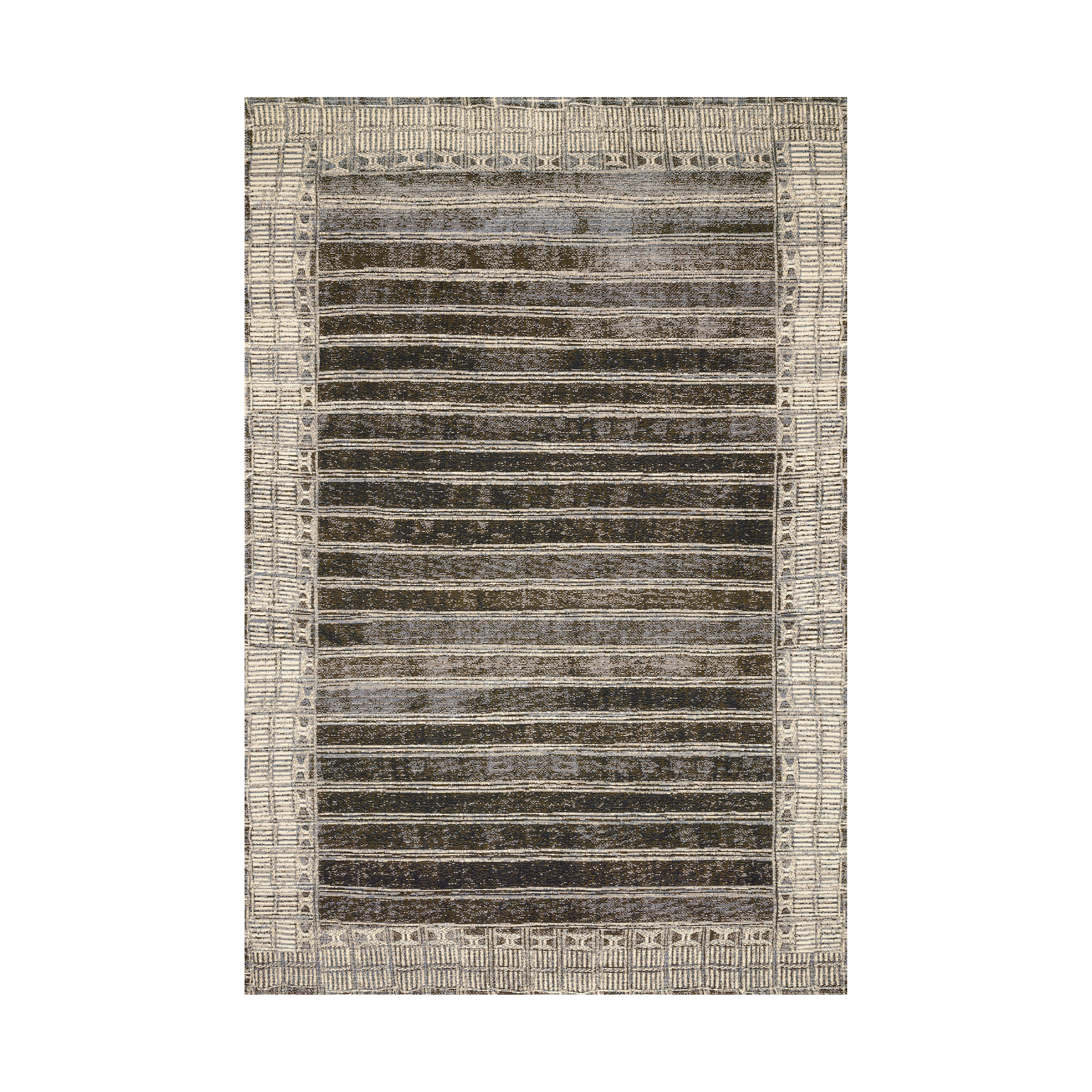 Evermere Indoor/Outdoor Rug in Charcoal / Ivory, 5'3