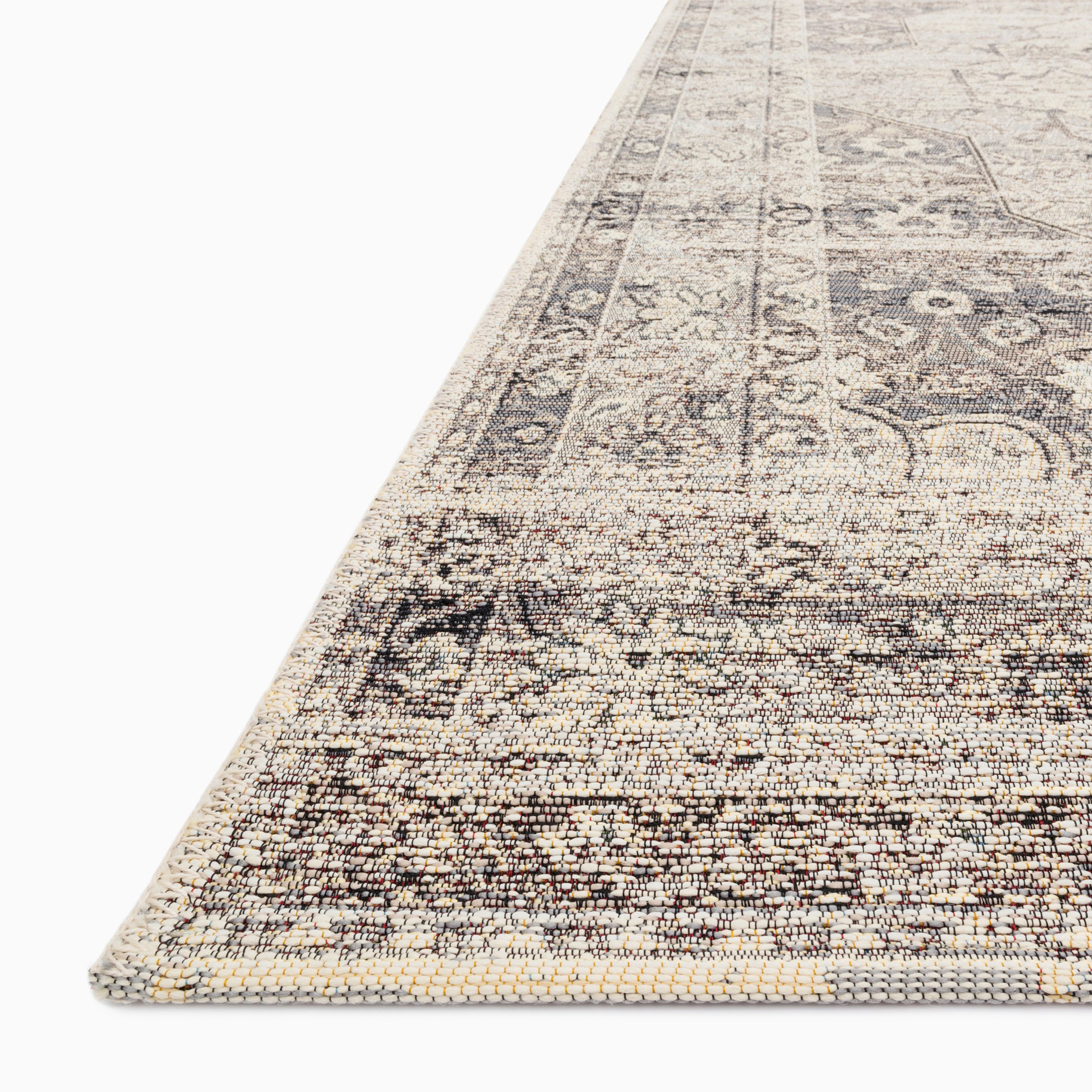 Evermere Indoor/Outdoor Rug in Stone / Ivory, 2'5" x 11'2"
