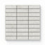 Adeline 1x4 Matte Porcelain Mosaic Tile in Sand features a soft beige hue arranged in a grid pattern, ideal for backsplashes or accent walls.