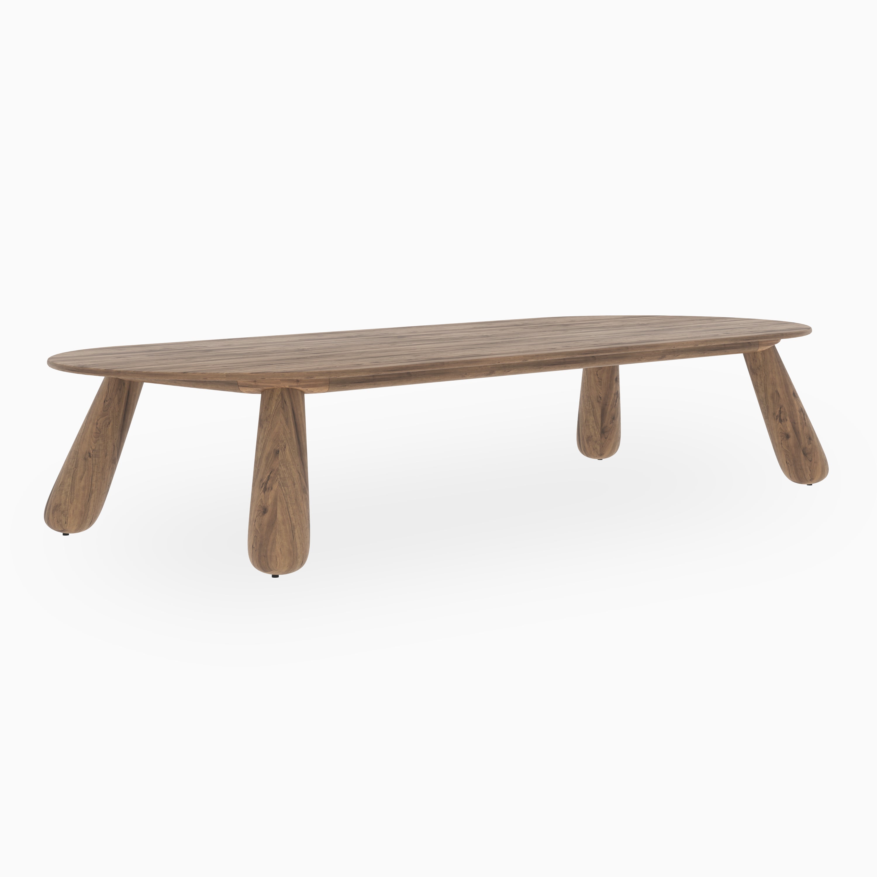 Dorien Walnut Oval Dining Table, 110"