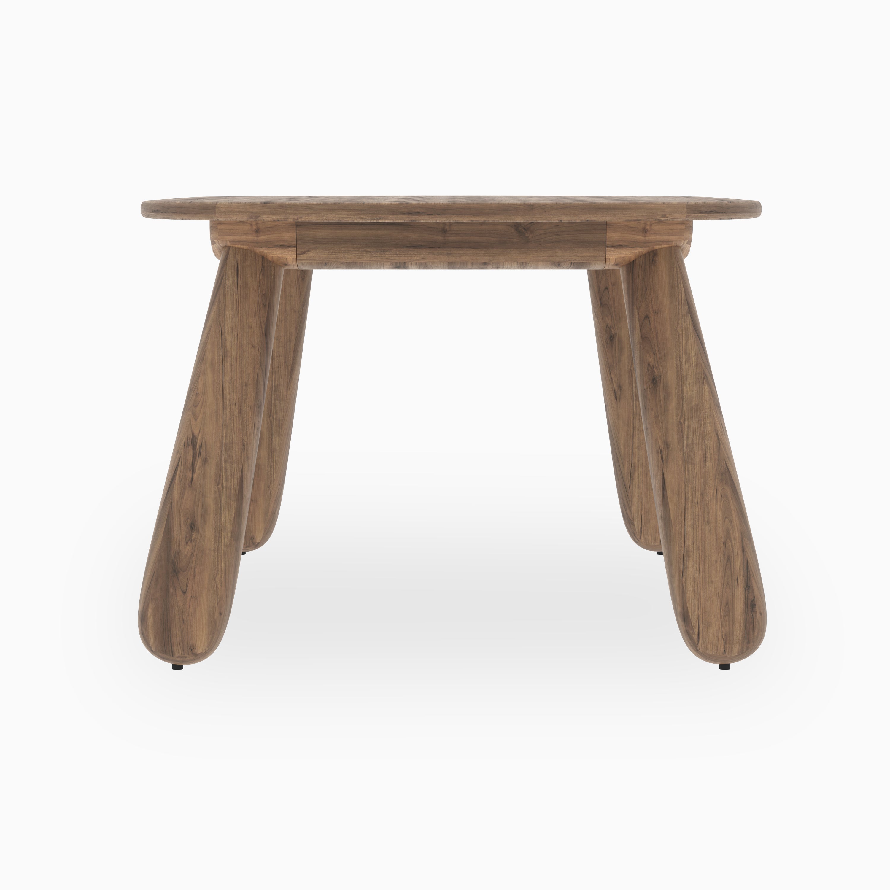 Dorien Walnut Oval Dining Table, 110"