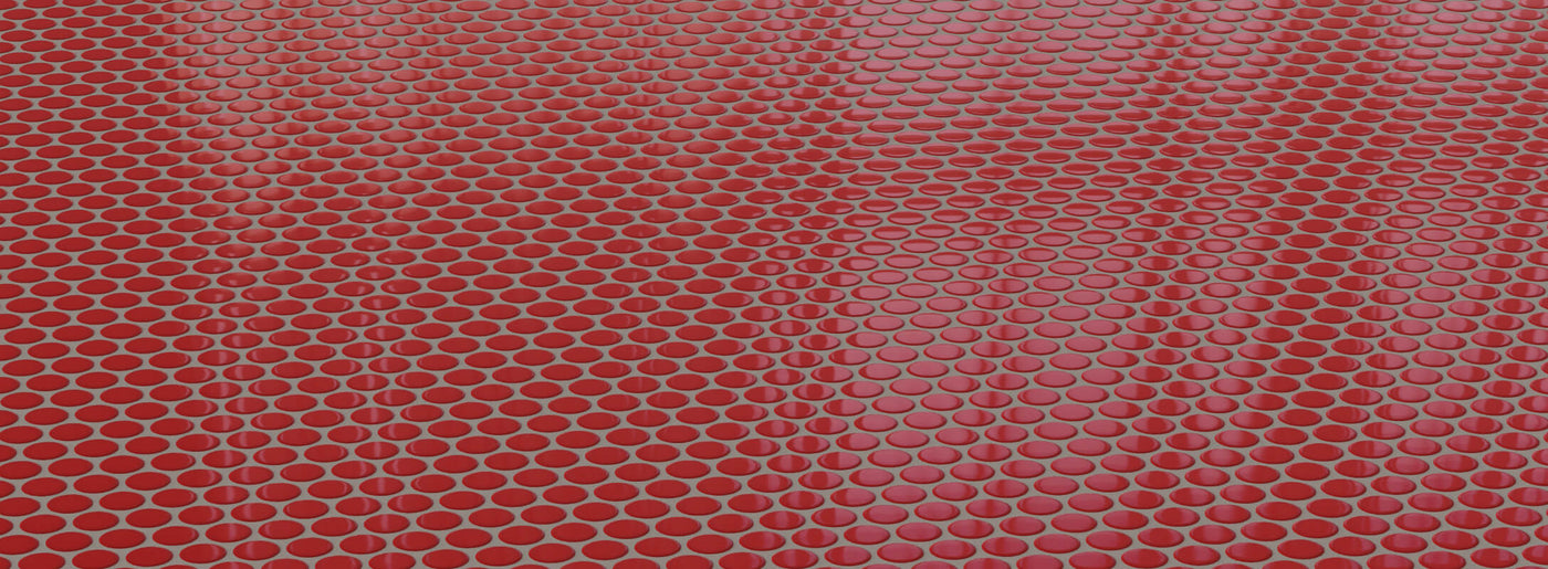 Red Tile For Shower Floors Mosaic, NonSlip 1 Sample