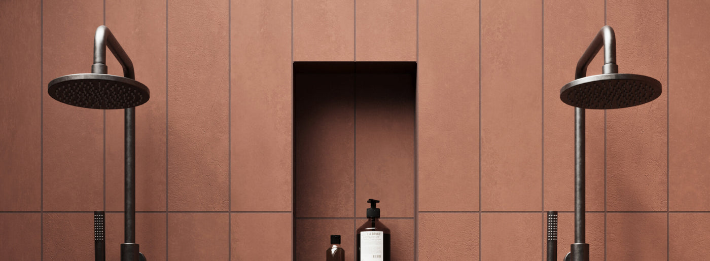 Red Tile For Shower Walls Waterproof 1 Sample