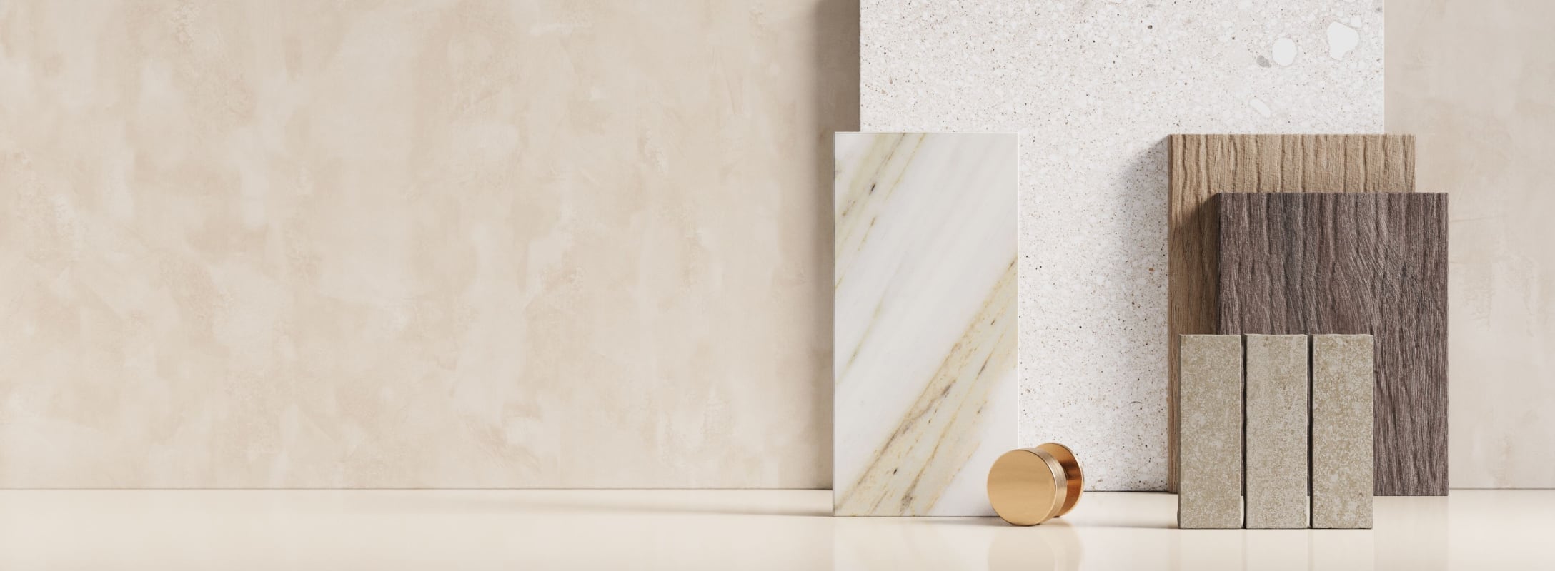 Explore Edward Martin's diverse tile collections, showcased in a mood board highlighting size variations for perfect design matching.