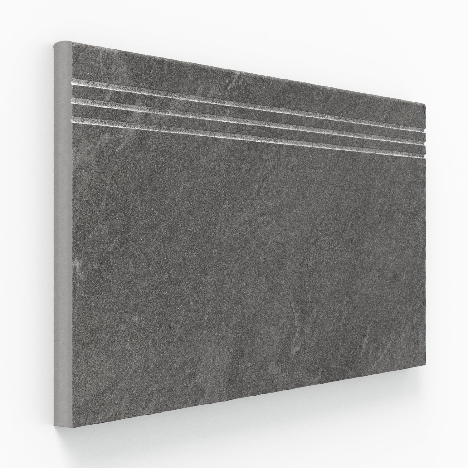 Bowden 12 x 24 Grip Porcelain 2cm Coping / Stair Tread in Charcoal