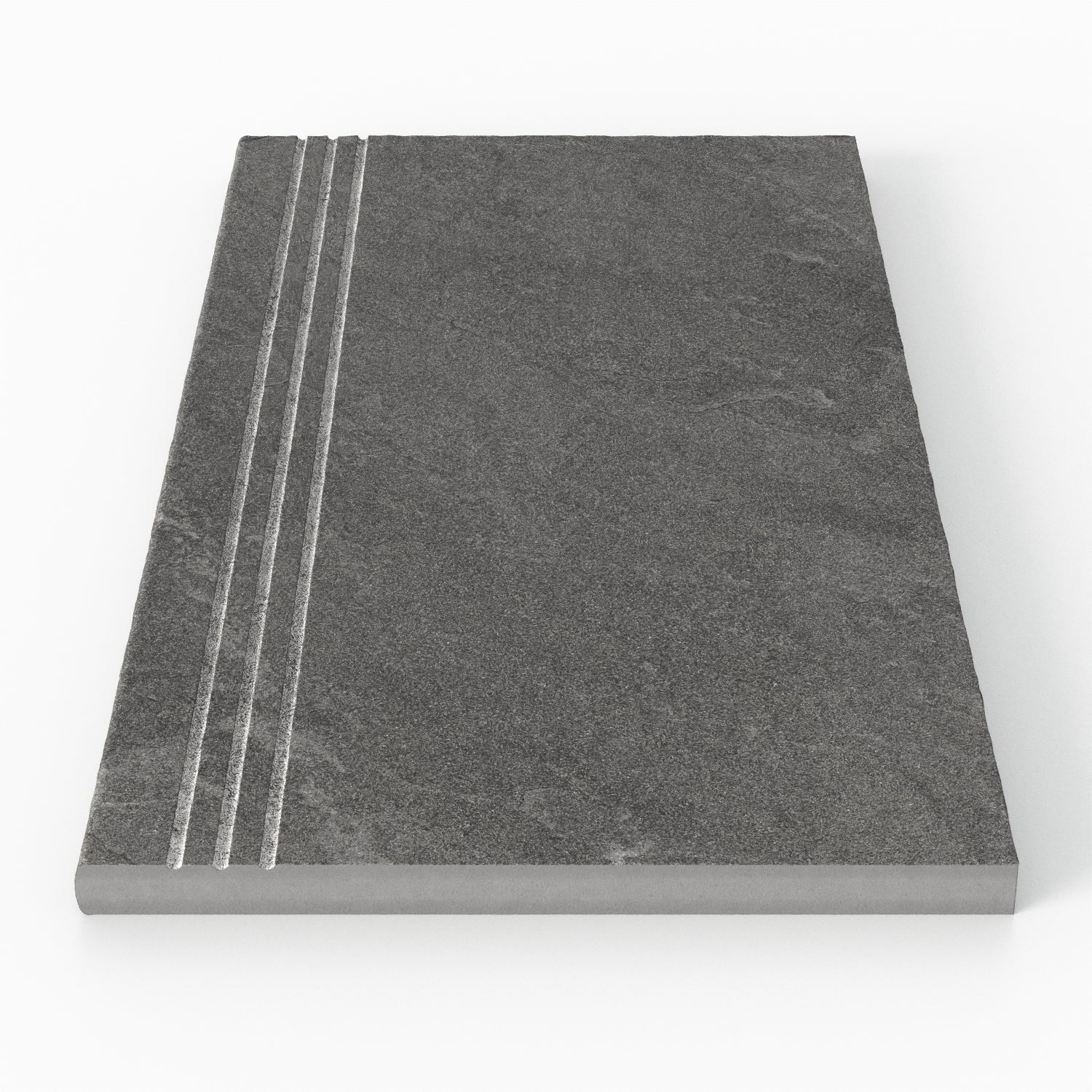 Bowden 12 x 24 Grip Porcelain 2cm Coping / Stair Tread in Charcoal