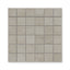 2x2 matte mosaic porcelain tiles showcasing subtle concrete texture and soft grayish-beige tones, perfect for versatile wall or floor applications