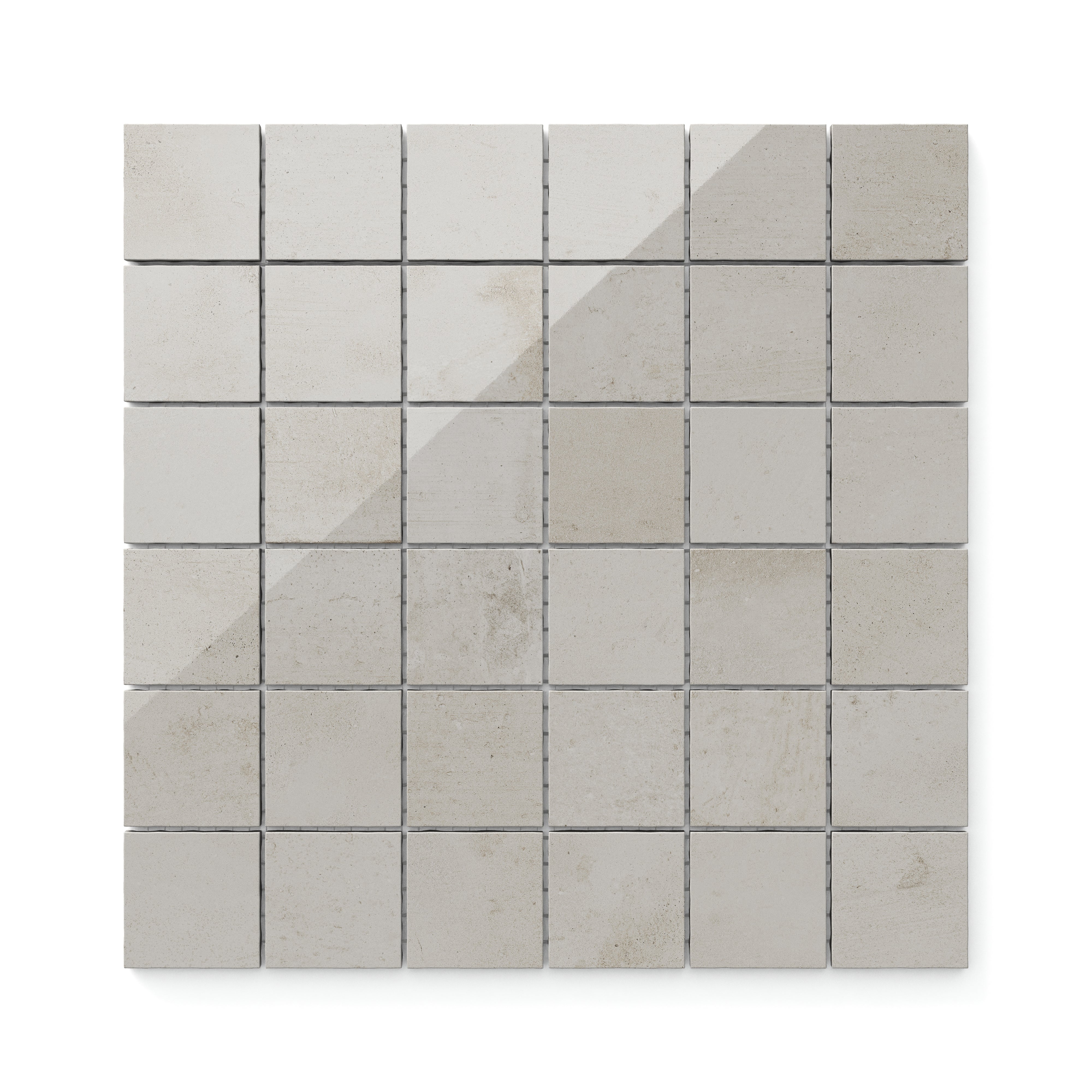 Ramsey 2x2 Polished Porcelain Mosaic Tile in Chalk