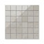 Refined 2x2 mosaic porcelain tiles with a polished surface and soft, neutral taupe tones for versatile elegance