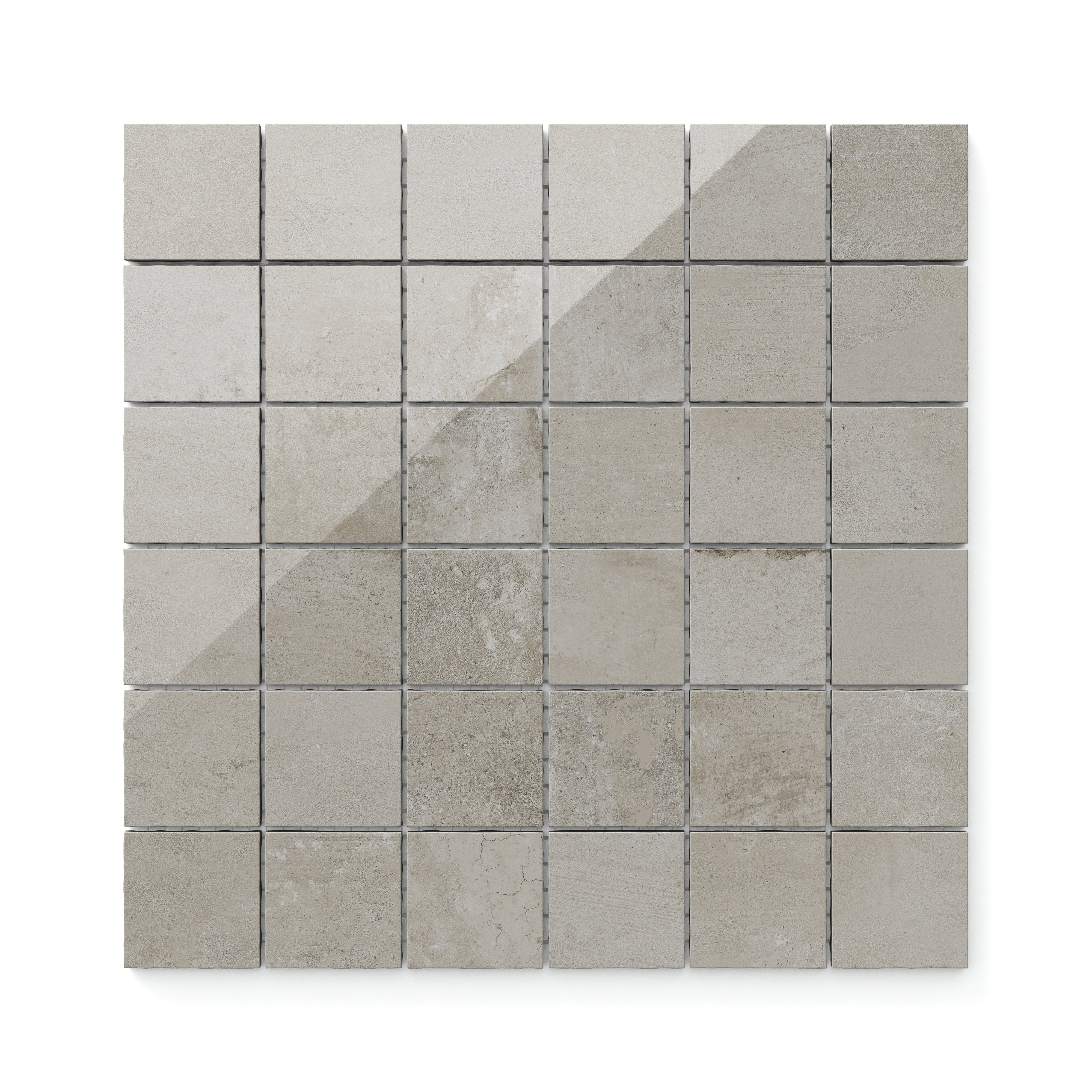 Ramsey 2x2 Polished Porcelain Mosaic Tile in Putty