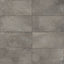 12x24 matte porcelain tiles showcasing deep grayish-brown tones and a raw, industrial concrete texture, perfect for contemporary interiors