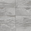 Soft grey matte tiles with subtle veining patterns, delivering a modern and versatile stone-like appearance.
