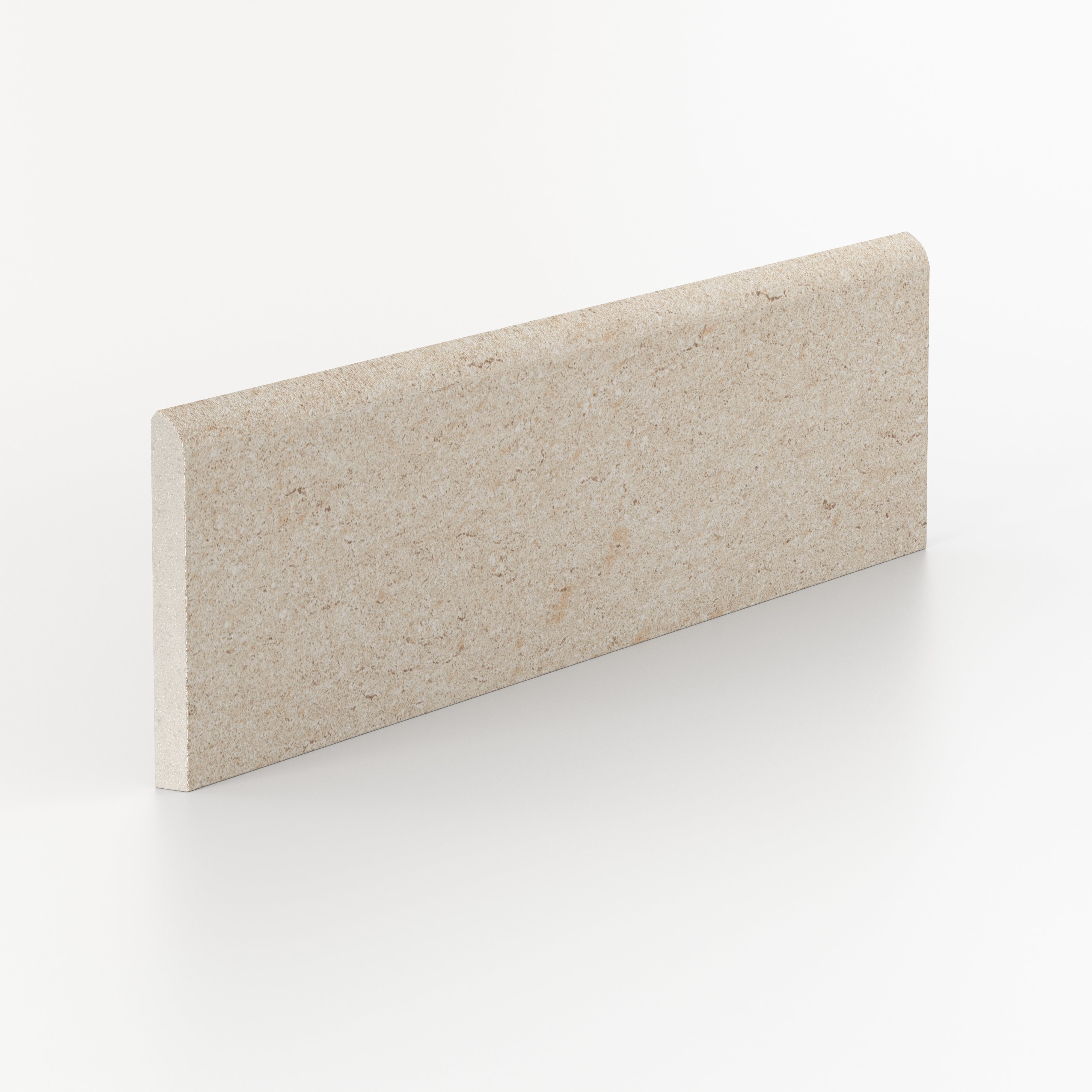 Brody 3x12 Matte Porcelain Bullnose Tile in Dune