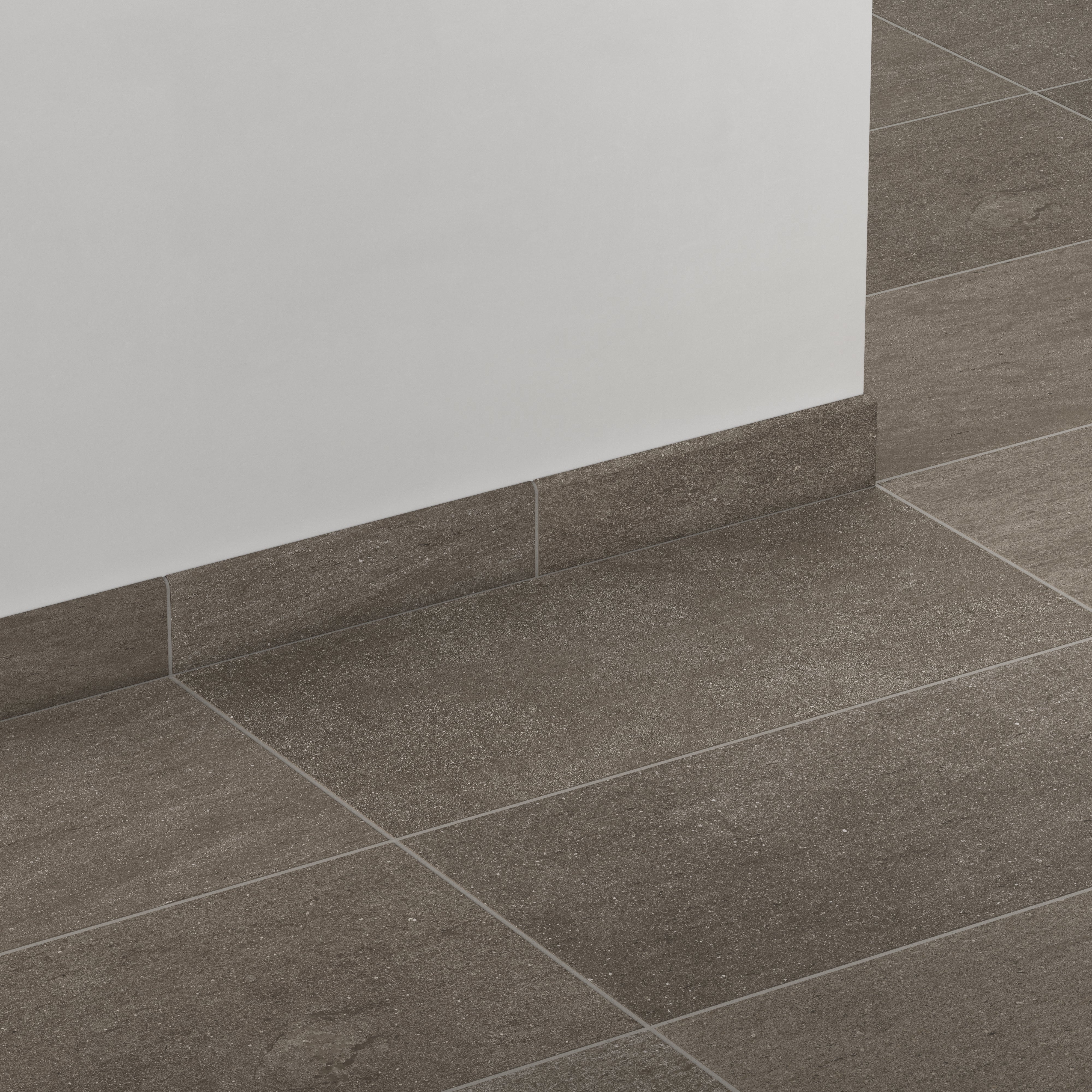 Brody 3x12 Matte Porcelain Bullnose Tile in Cliff
