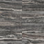 Close-up of Harley Graphite 12x24 matte tiles, featuring brown and dark grey hues with intricate veining for a bold and sophisticated aesthetic.