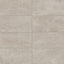 Warm beige industrial-style 12x24 matte porcelain tiles with natural stone textures, ideal for creating a cozy, modern aesthetic