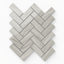 Chantel 12x15 Polished Porcelain Herringbone Mosaic Tile in Alaska Grey
