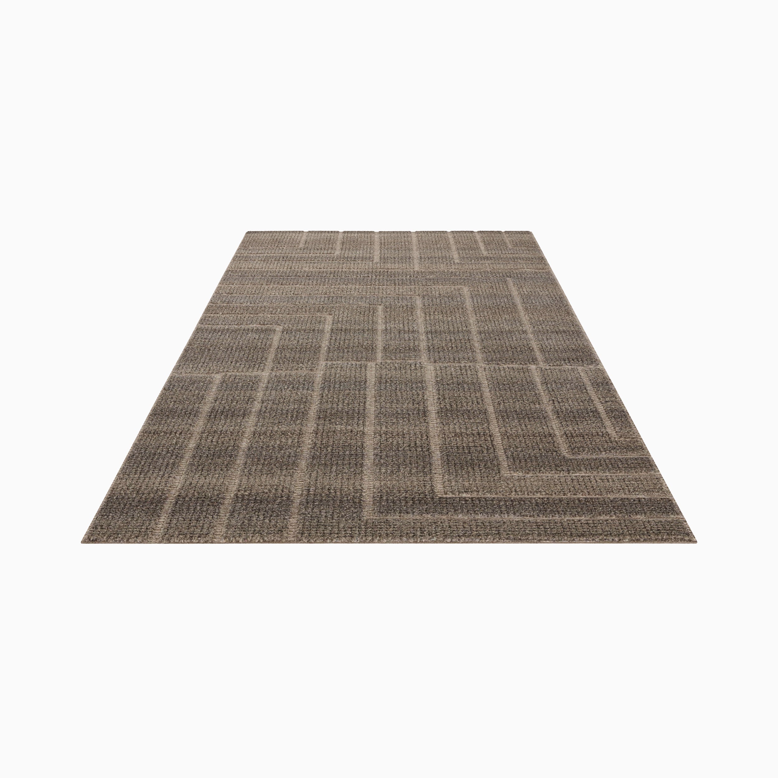 Linton Wool Blend Hand Loomed Rug in Bark, 4'0" x 6'0"