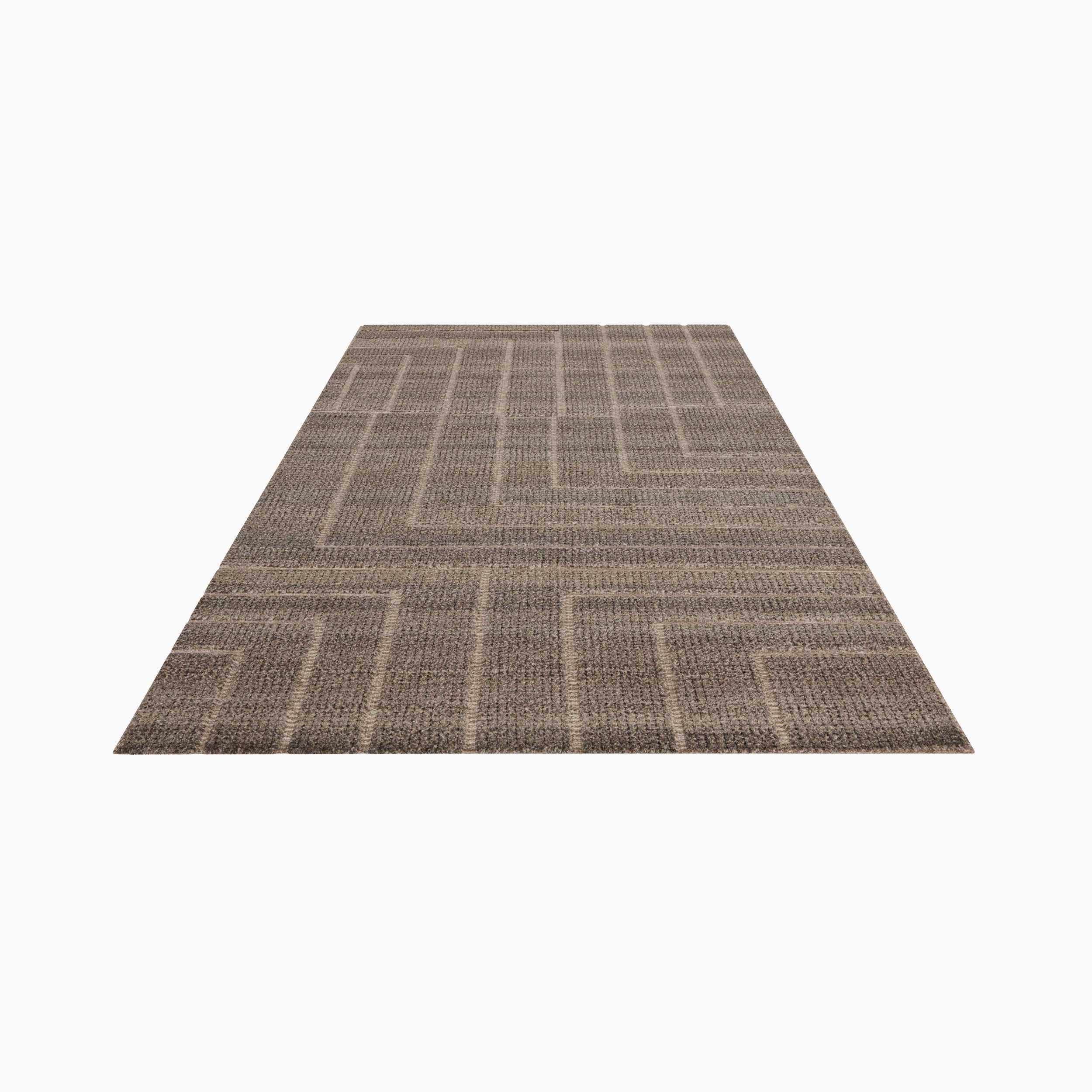 Linton Wool Blend Hand Loomed Rug in Bark, 5'6" x 8'6"