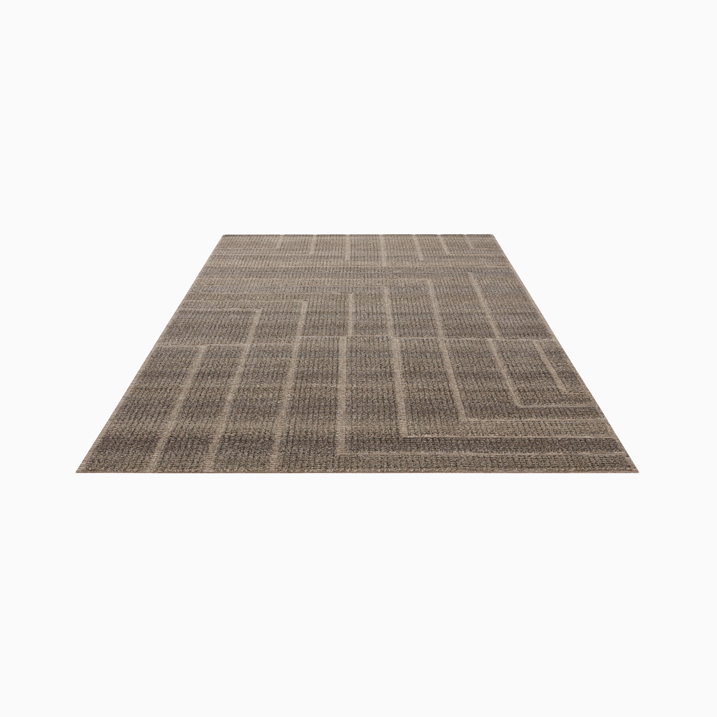 Linton Wool Blend Hand Loomed Rug in Bark, 7'9" x 9'9"