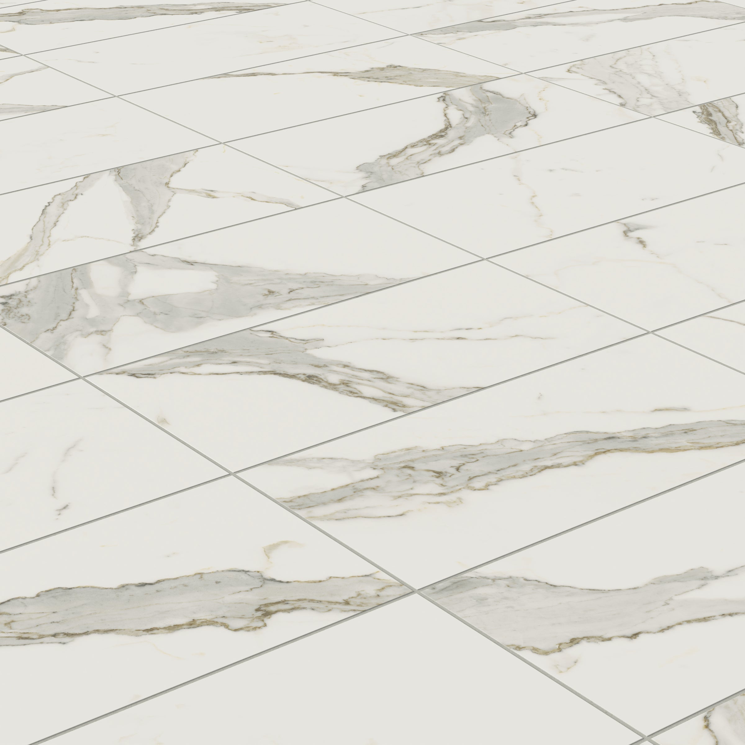 Aniston 12x24 Matte Porcelain Tile in Calacatta Top