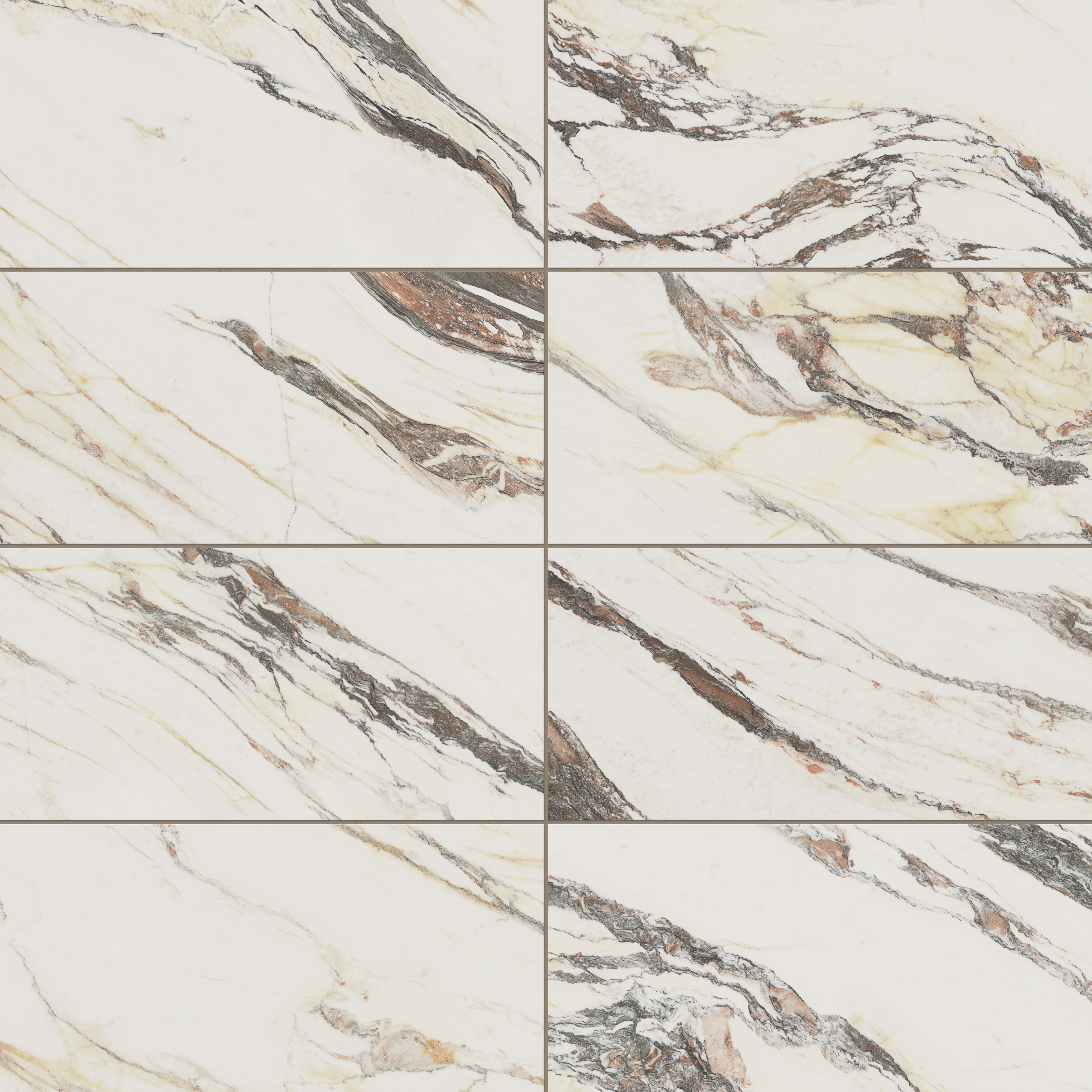 Aniston 12x24 Matte Porcelain Tile in Calacatta Viola