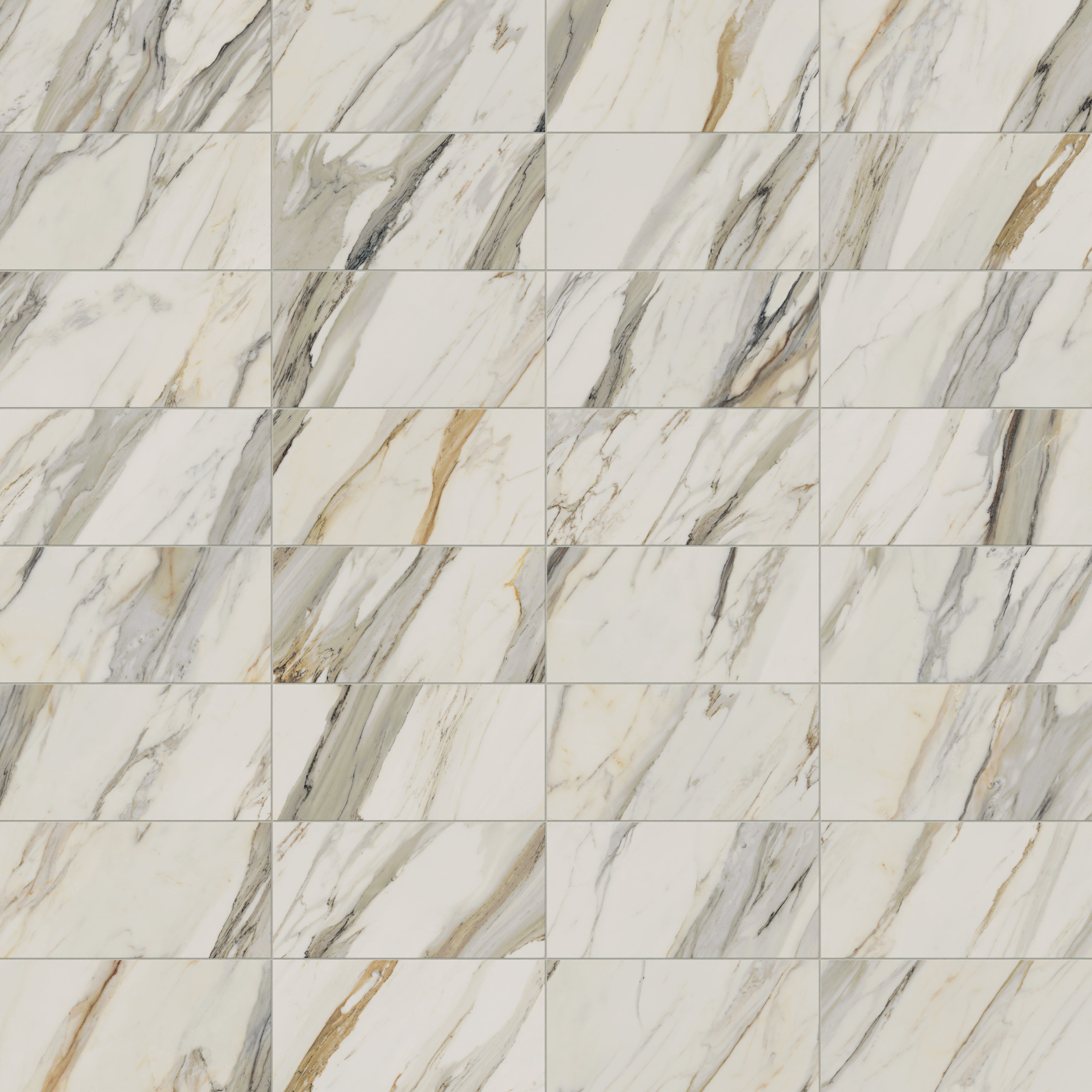 Aniston 12x24 Polished Porcelain Tile in Calacatta Cremo
